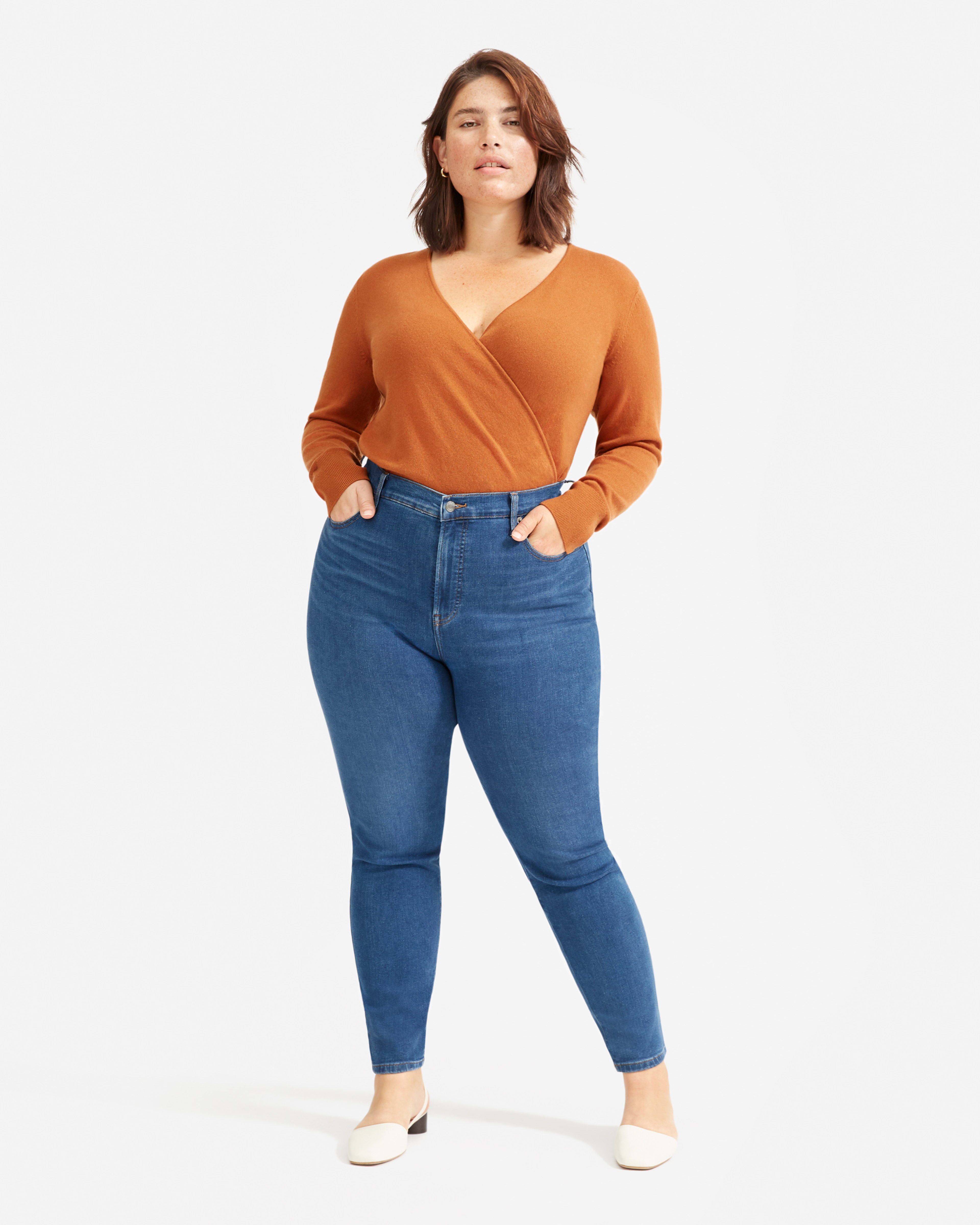 The Authentic Stretch High-Rise Skinny Mid Blue – Everlane
