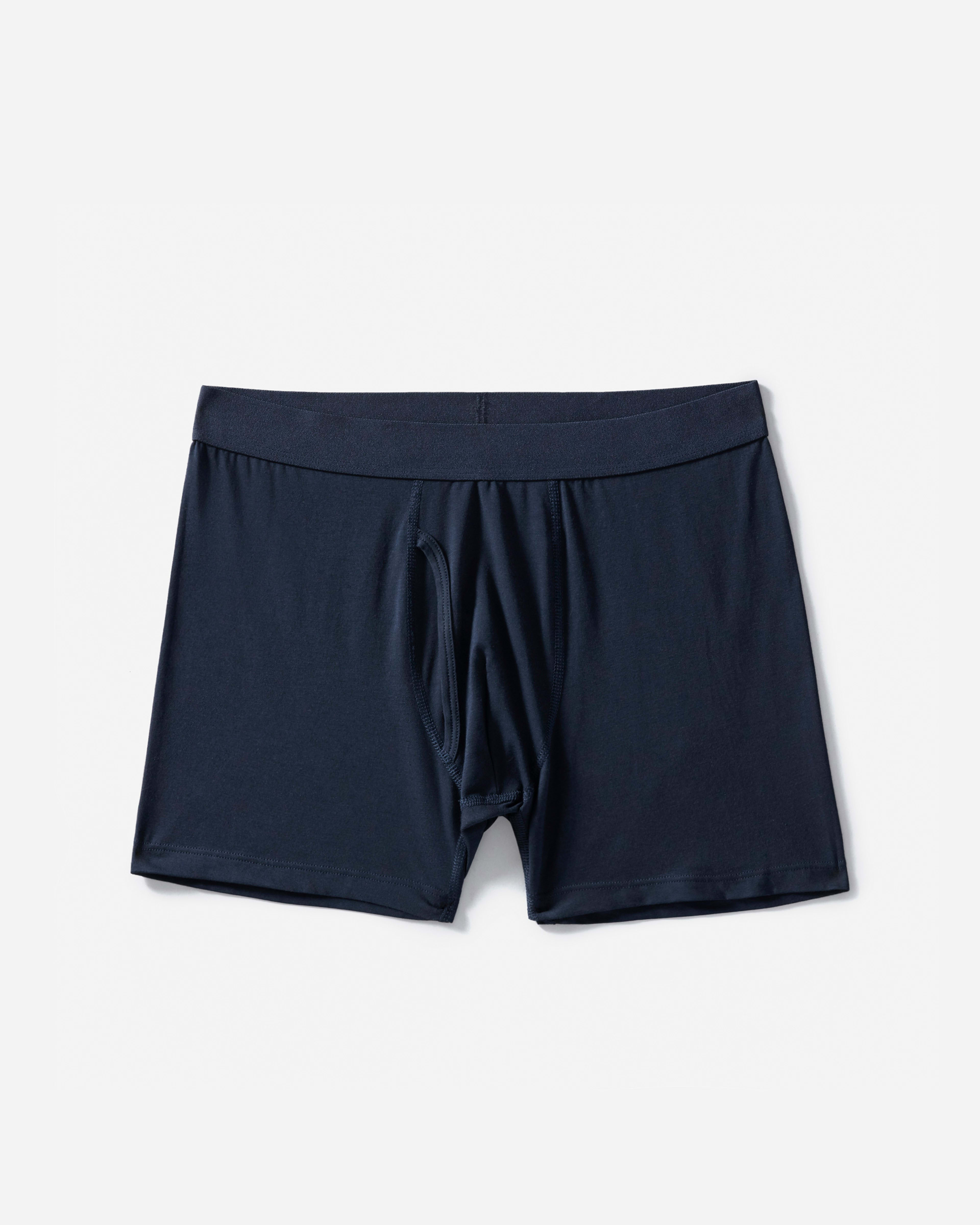 Boxer Short - Mid Blue Cotton Cashmere