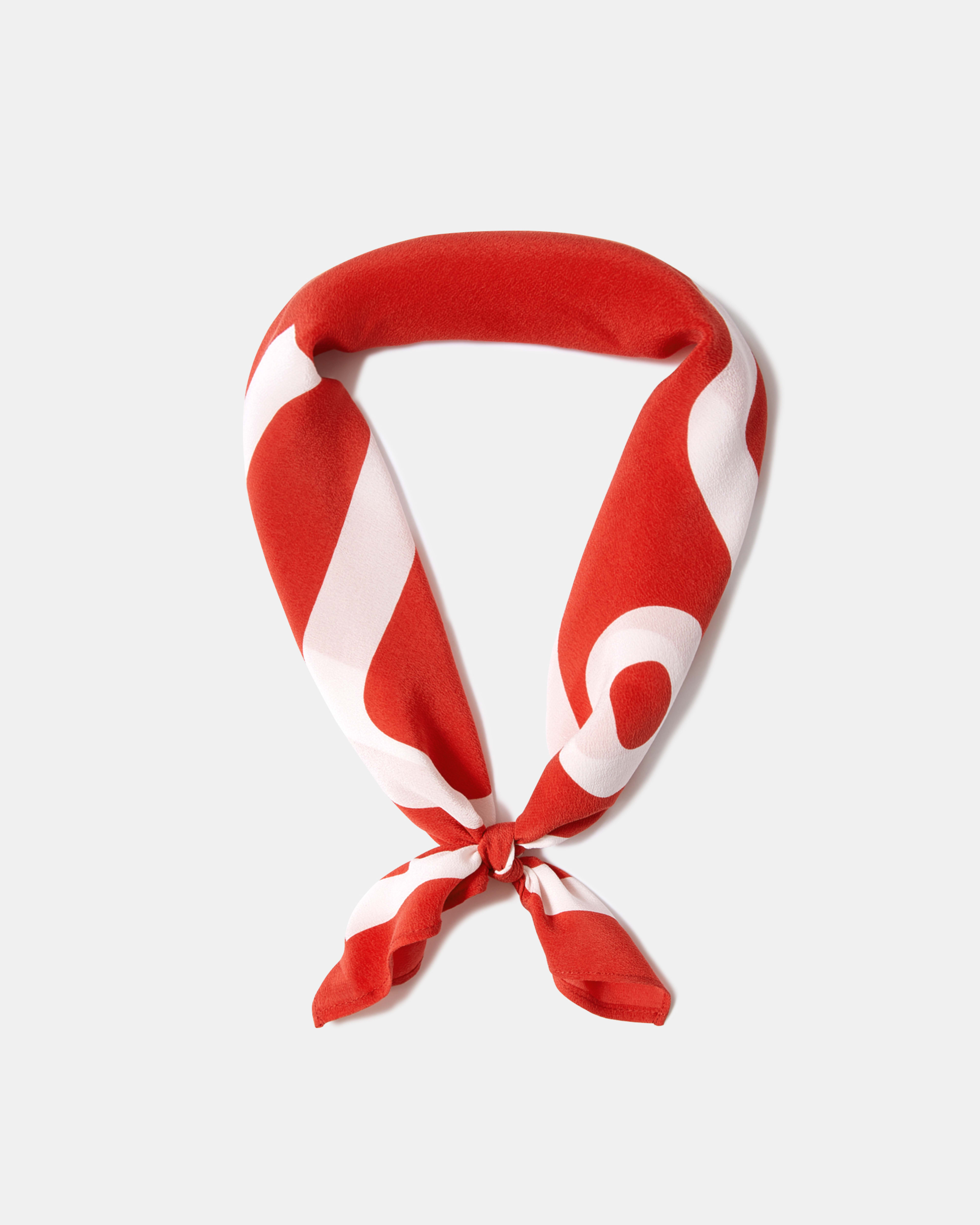 The 100 Human Silk Bandana Blood Orange Everlane