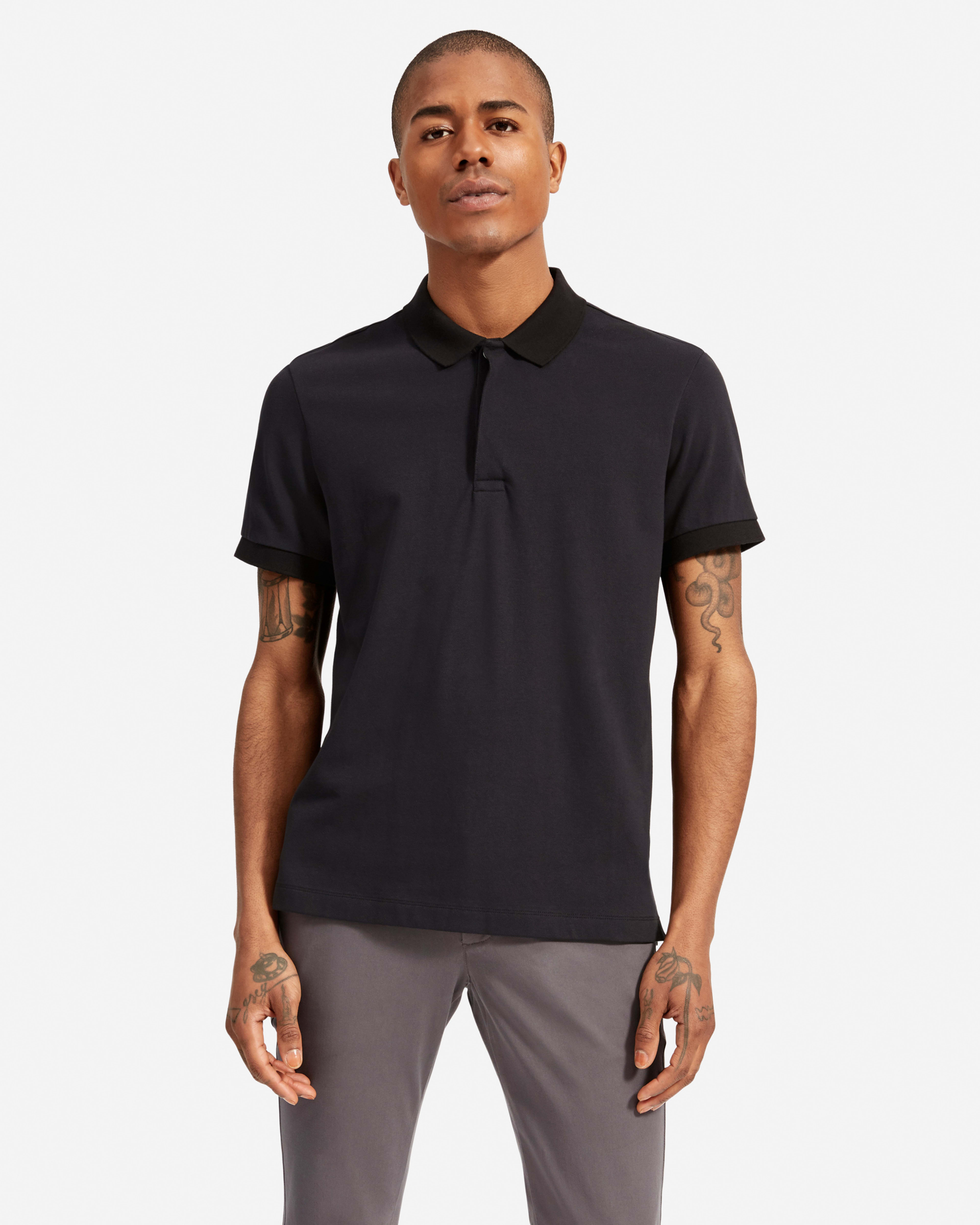 Cheap mens black polo shirts 2025