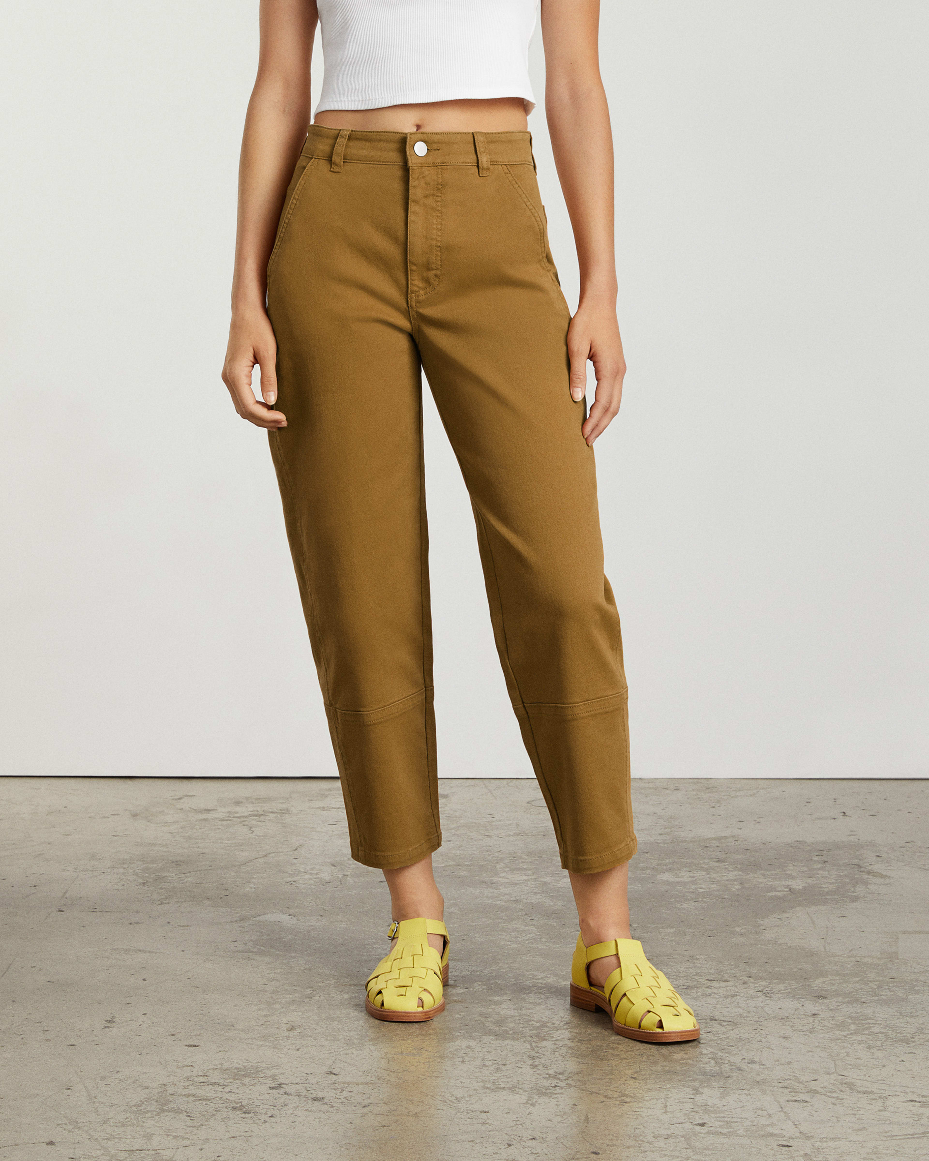 Brown Leo Washed Barrel Pant main image 1