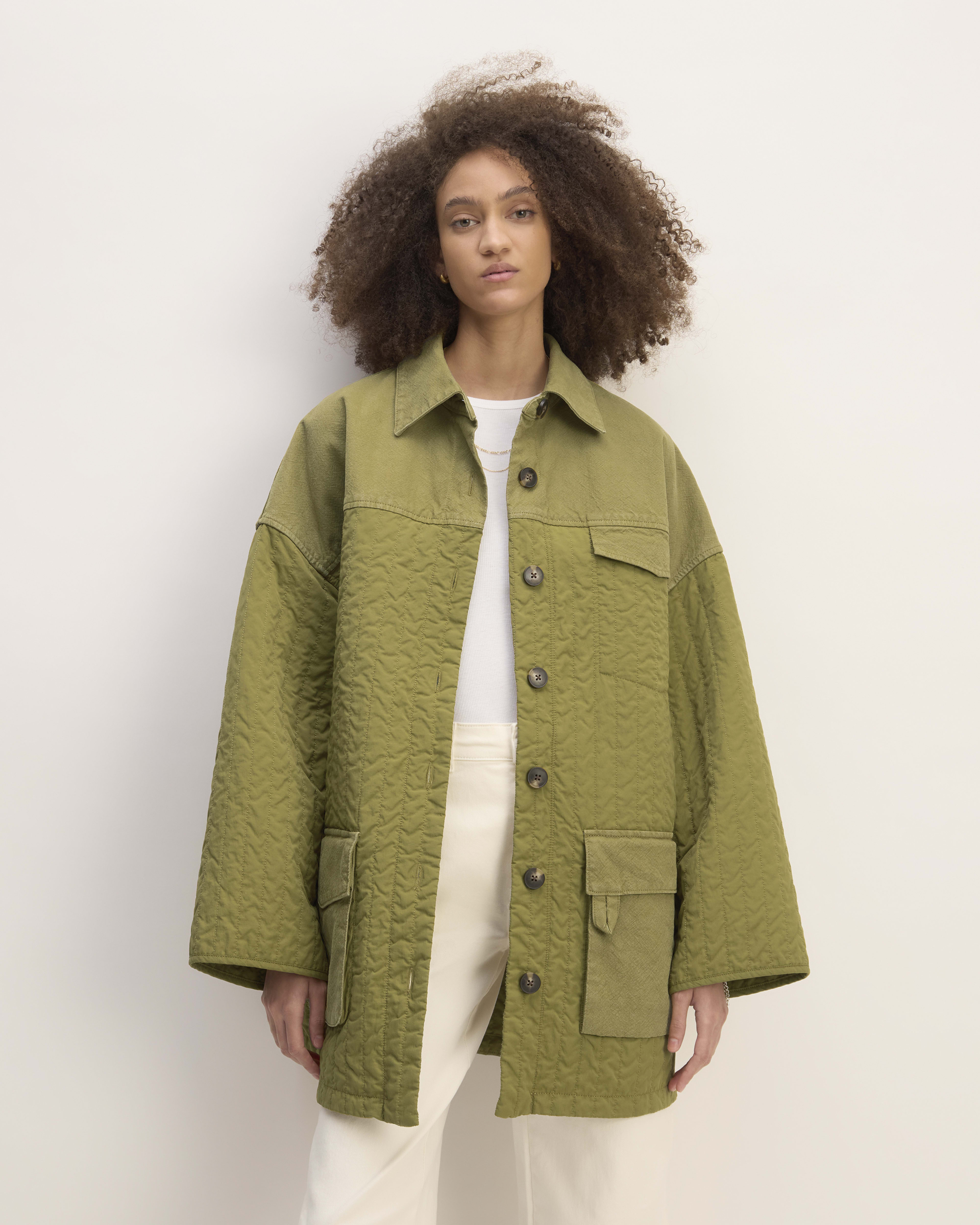 The Corduroy Oversized Shirt Jacket Toasted Coconut Everlane
