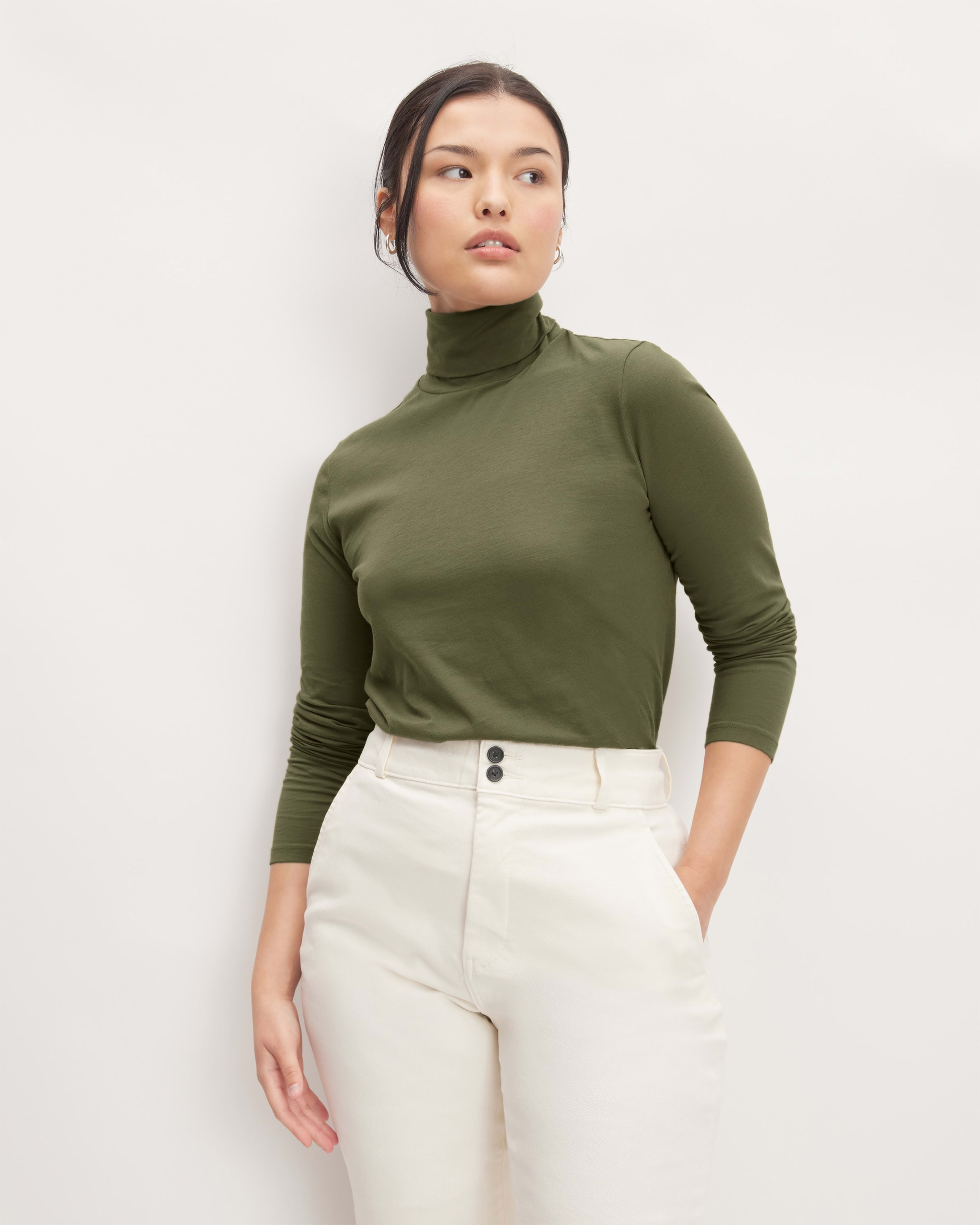 Everlane top cotton turtleneck