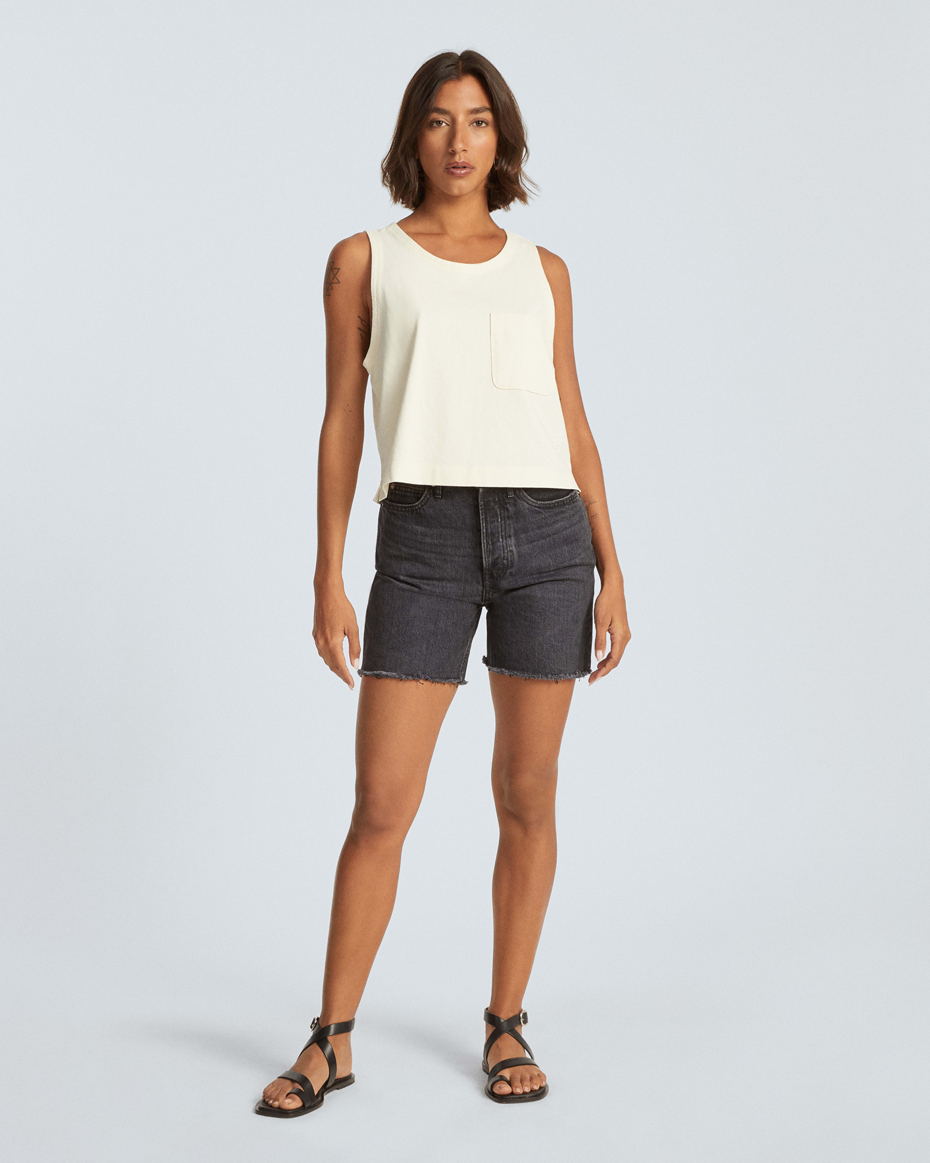 The Premium Weight Cropped Pocket Tank Canvas – Everlane