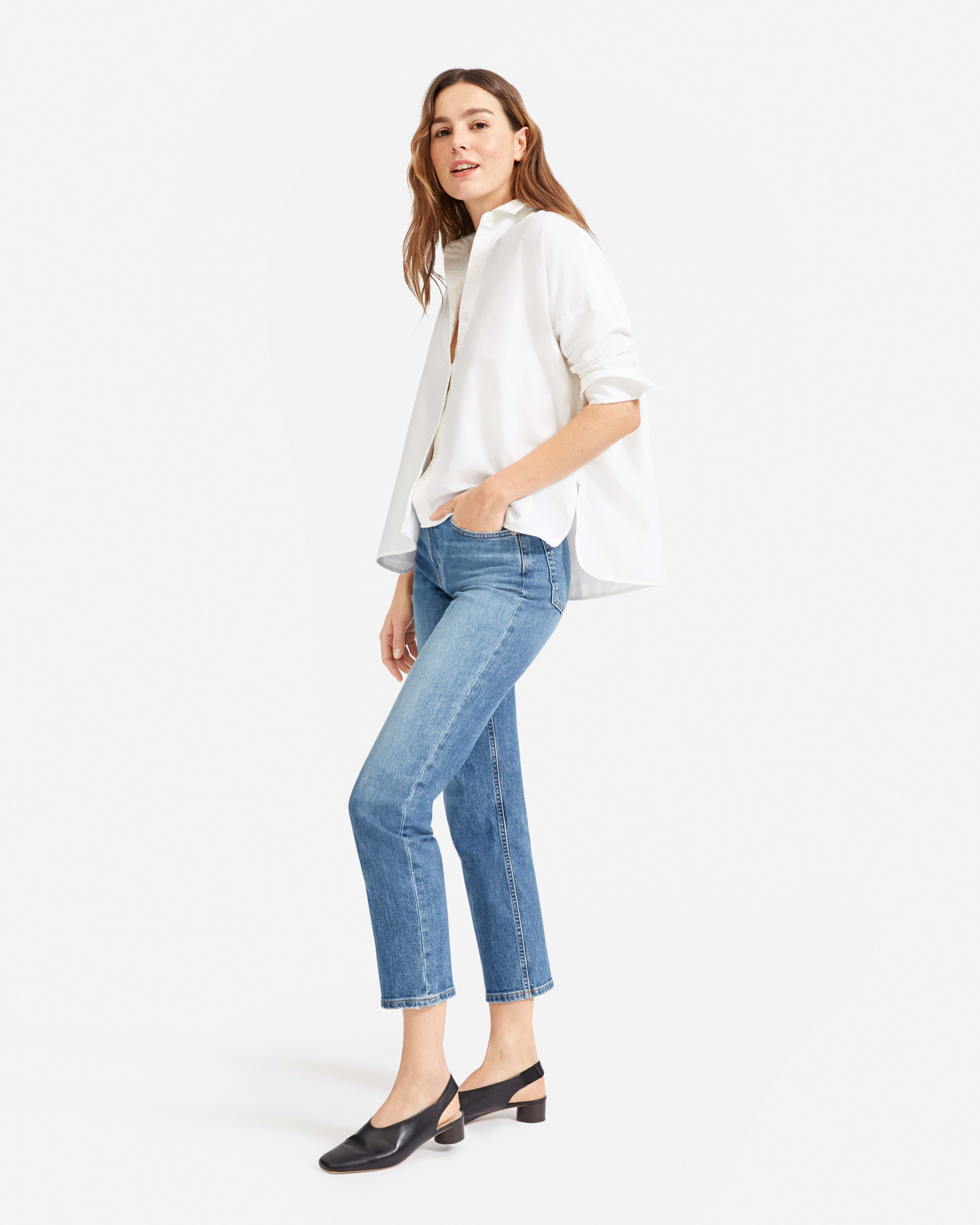 The Japanese Oxford Square Shirt White – Everlane