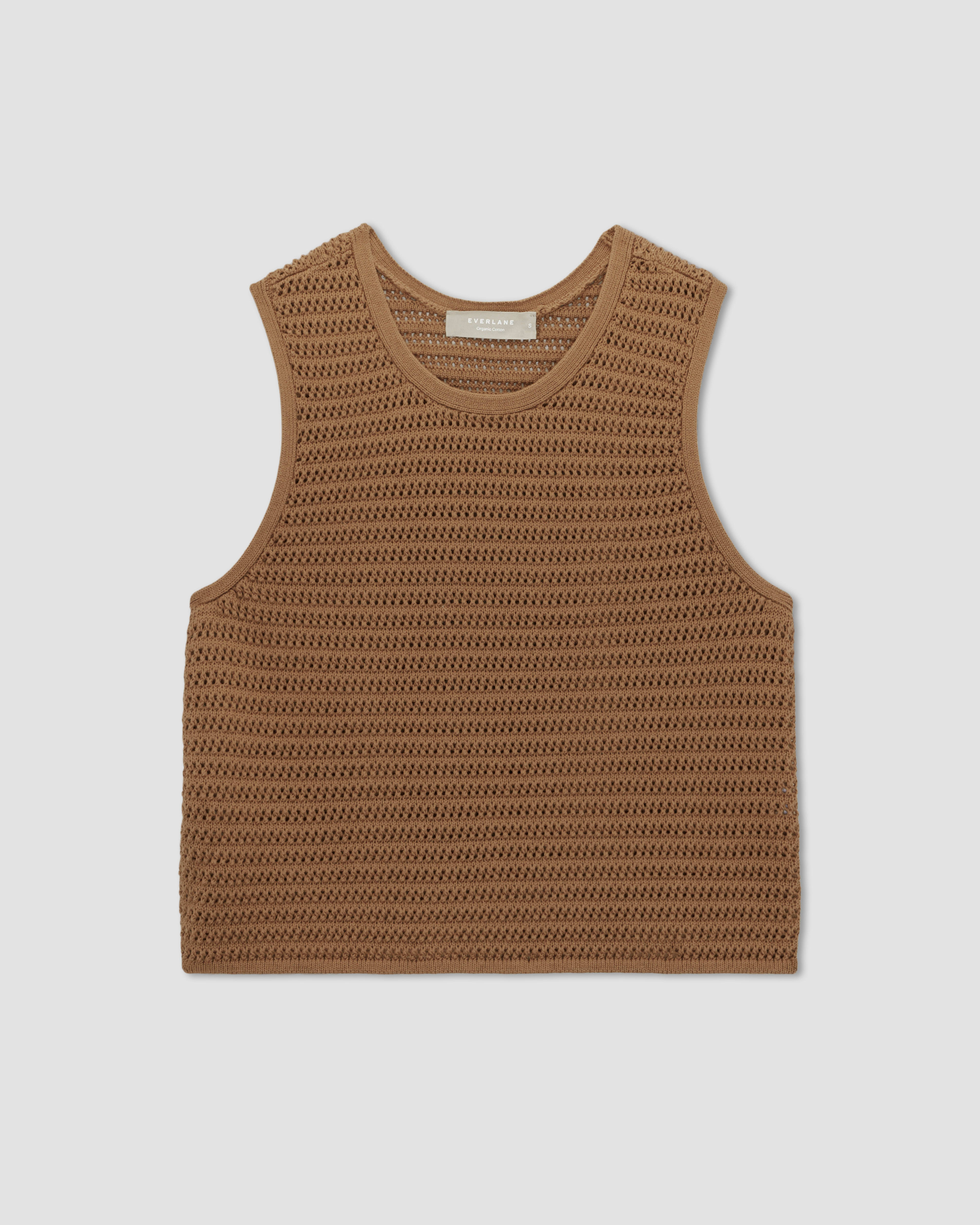 The Crochet Knit Cami Toasted Coconut Everlane