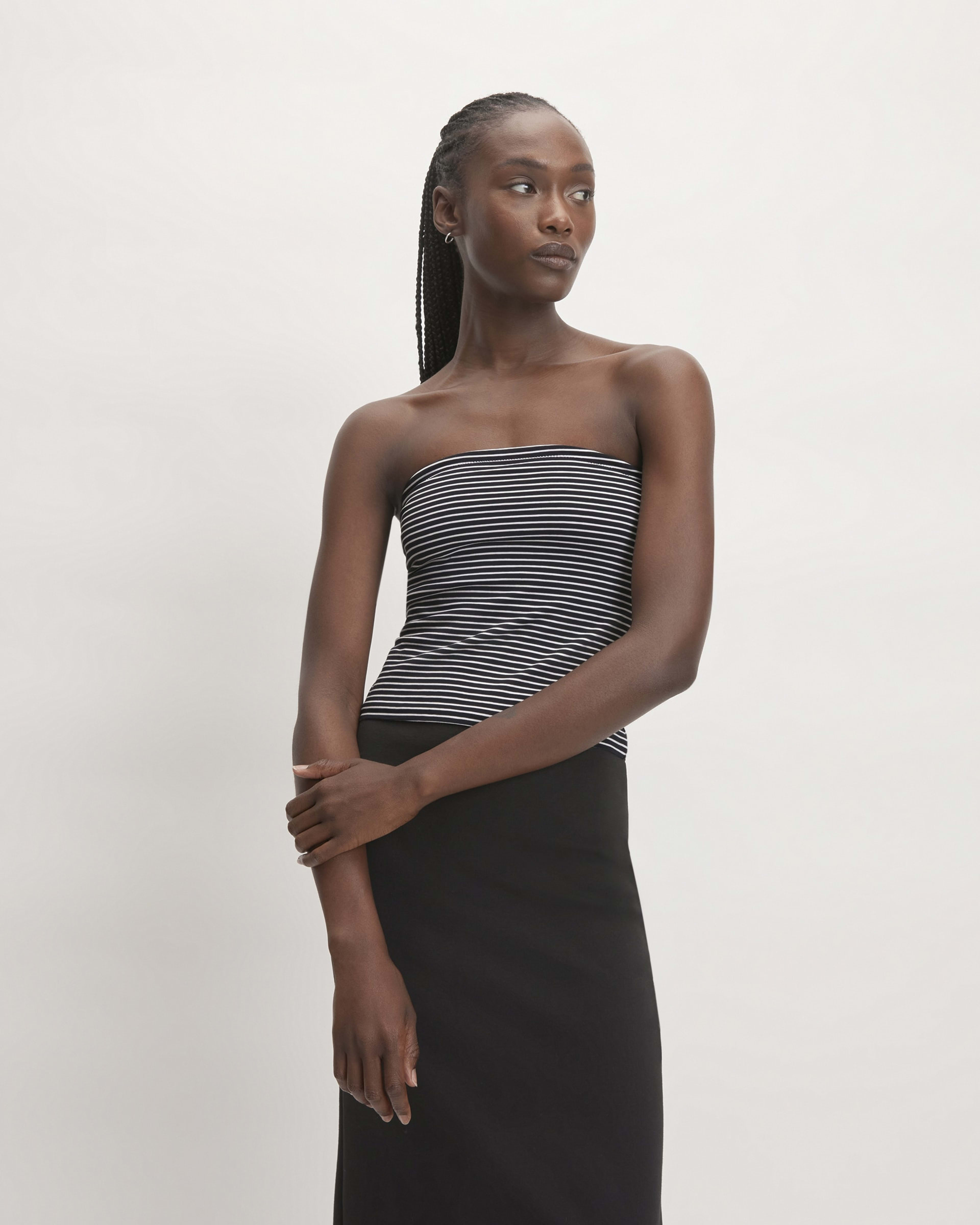 The Tube Top Black White Everlane