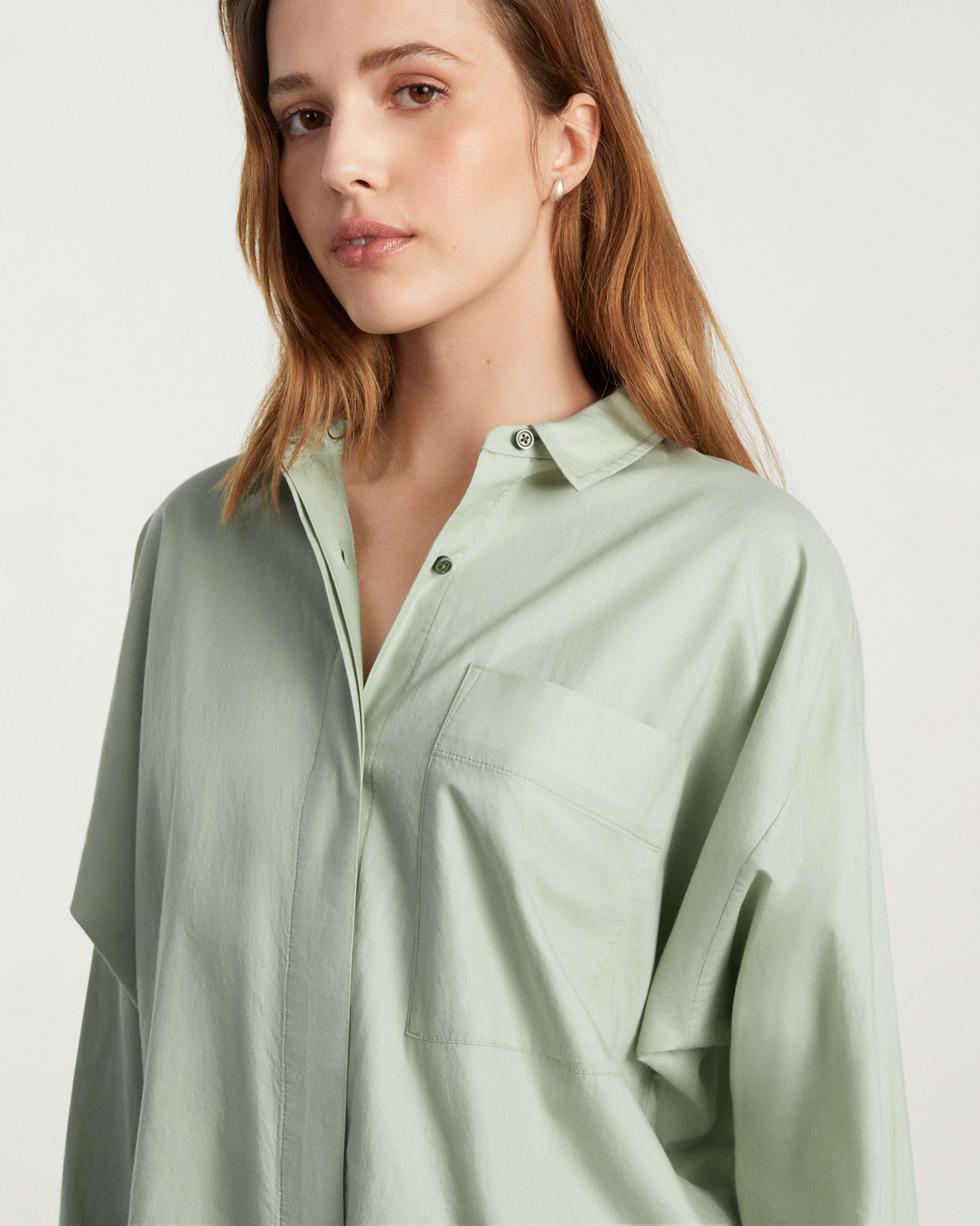 The Oversized Silky Cotton Shirt Laurel – Everlane