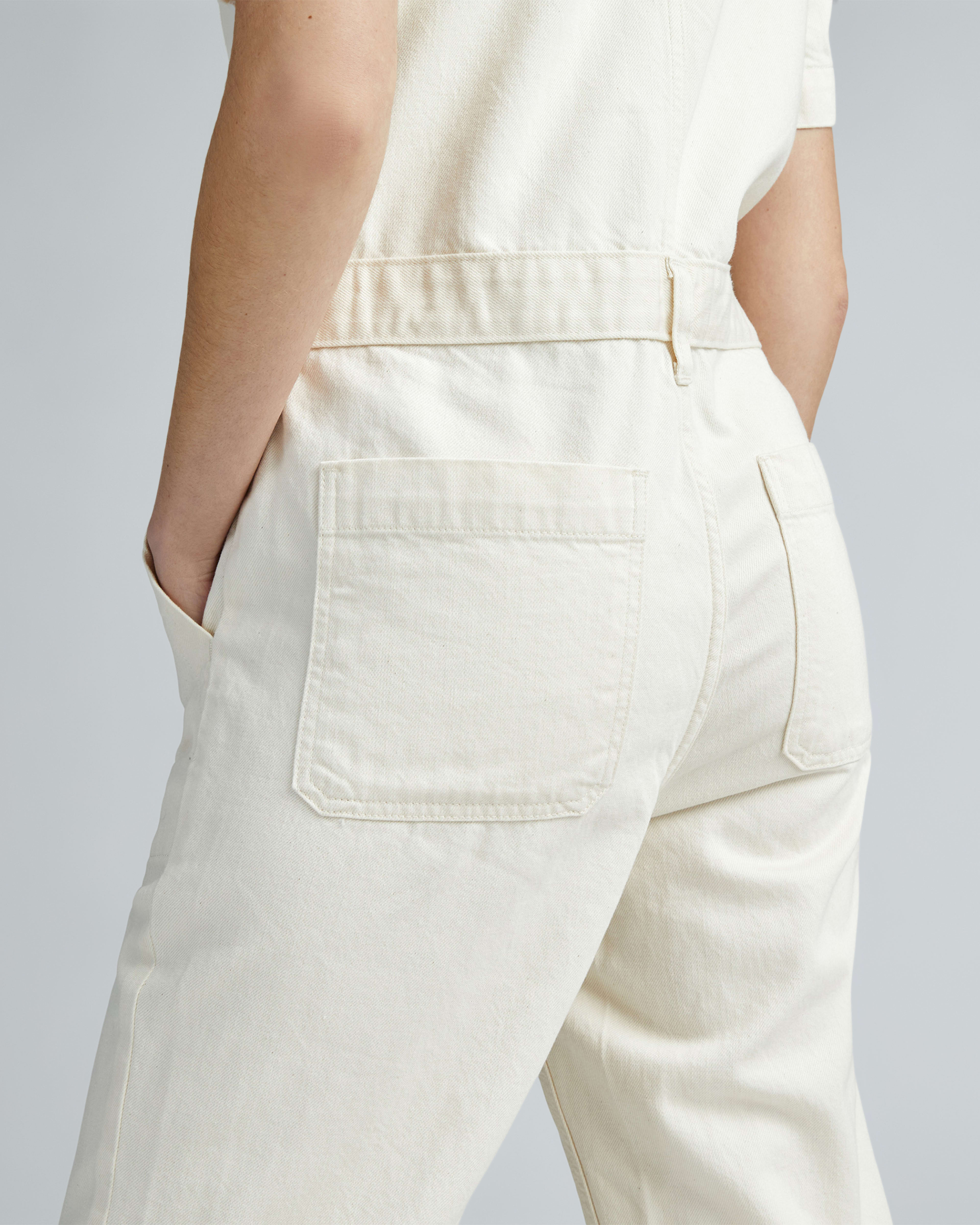 The Supersoft Jean Coverall Seeded Ecru Everlane