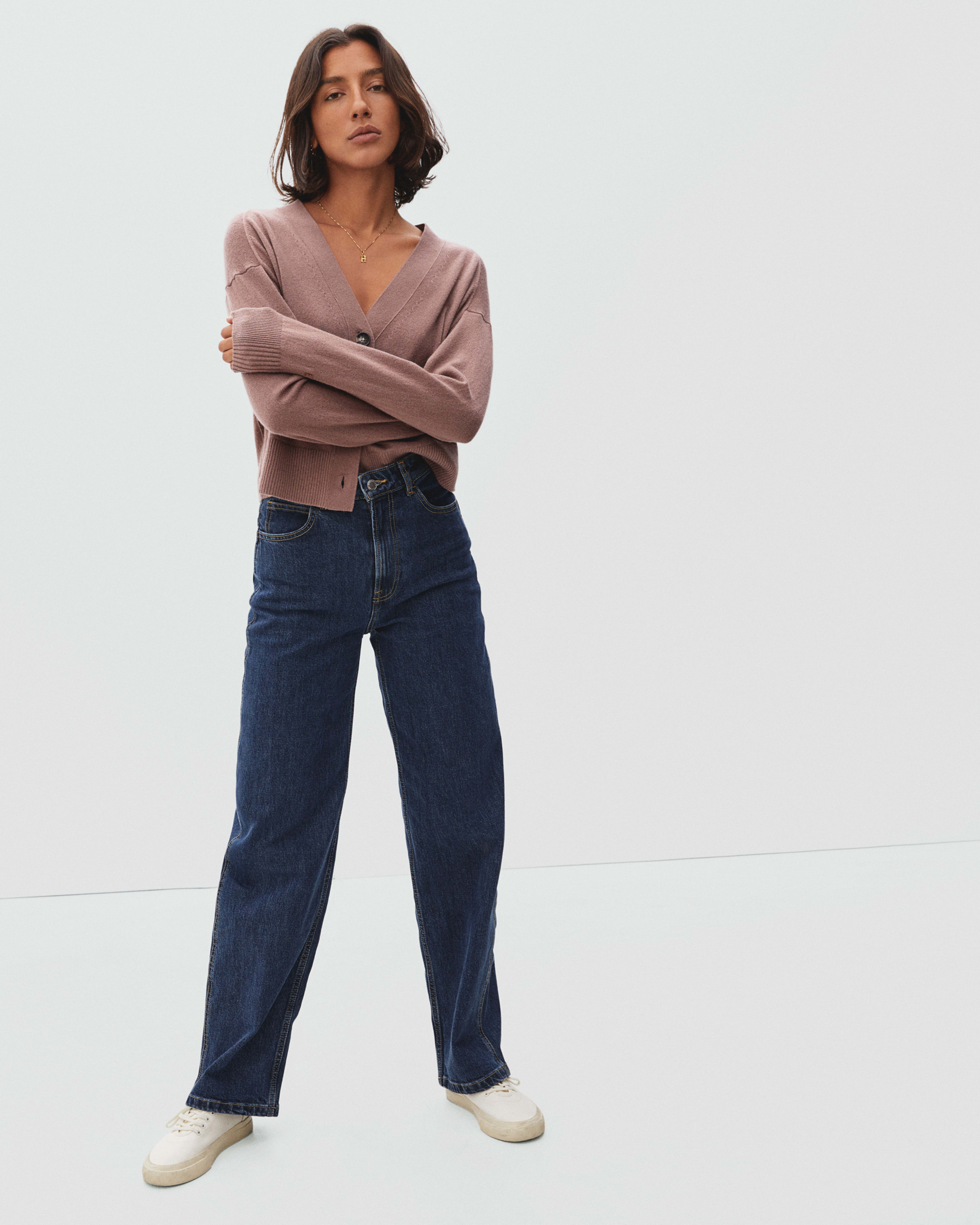 The Cropped Cashmere Cardigan Sand Dune – Everlane