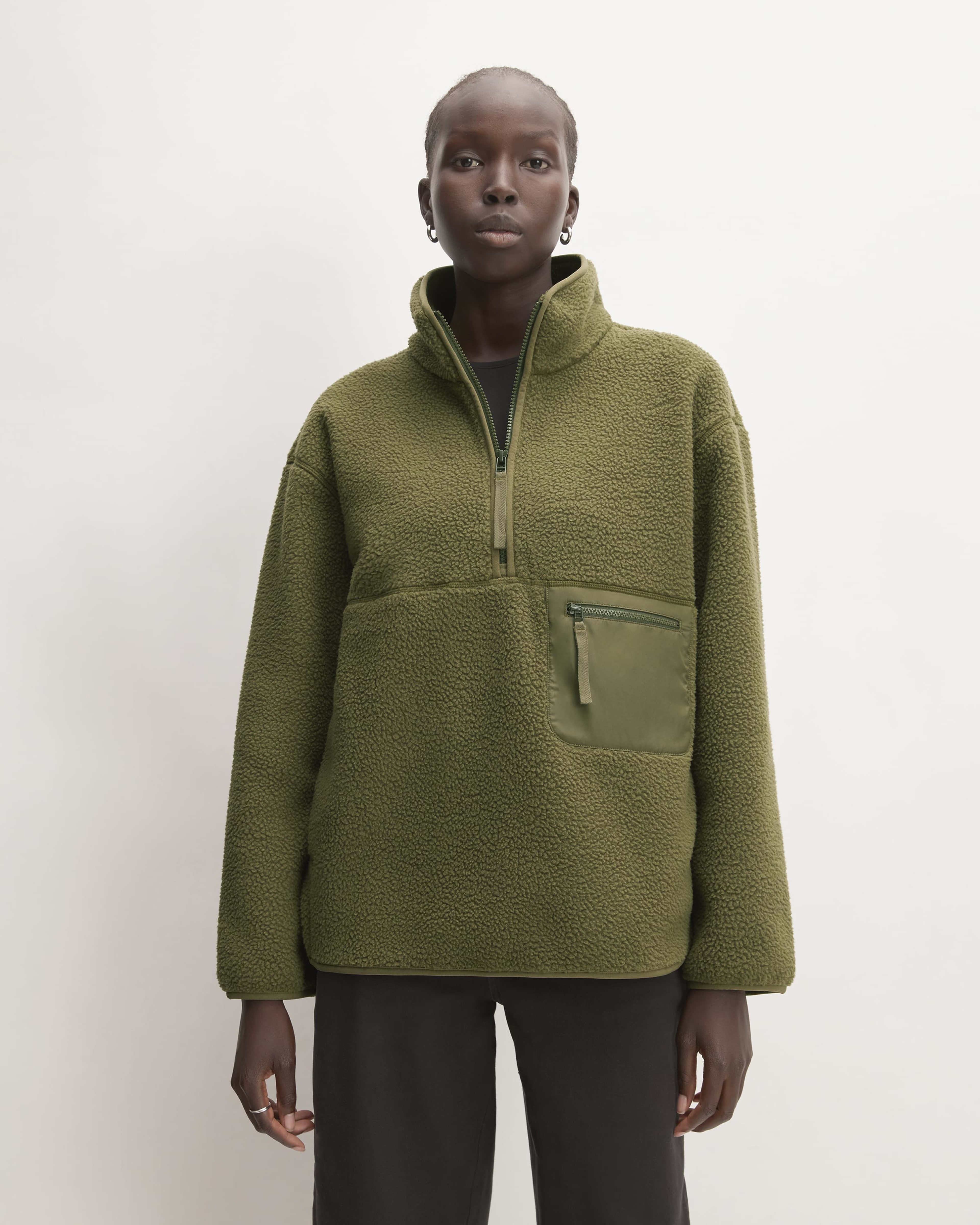 Everlane fleece sweater sale
