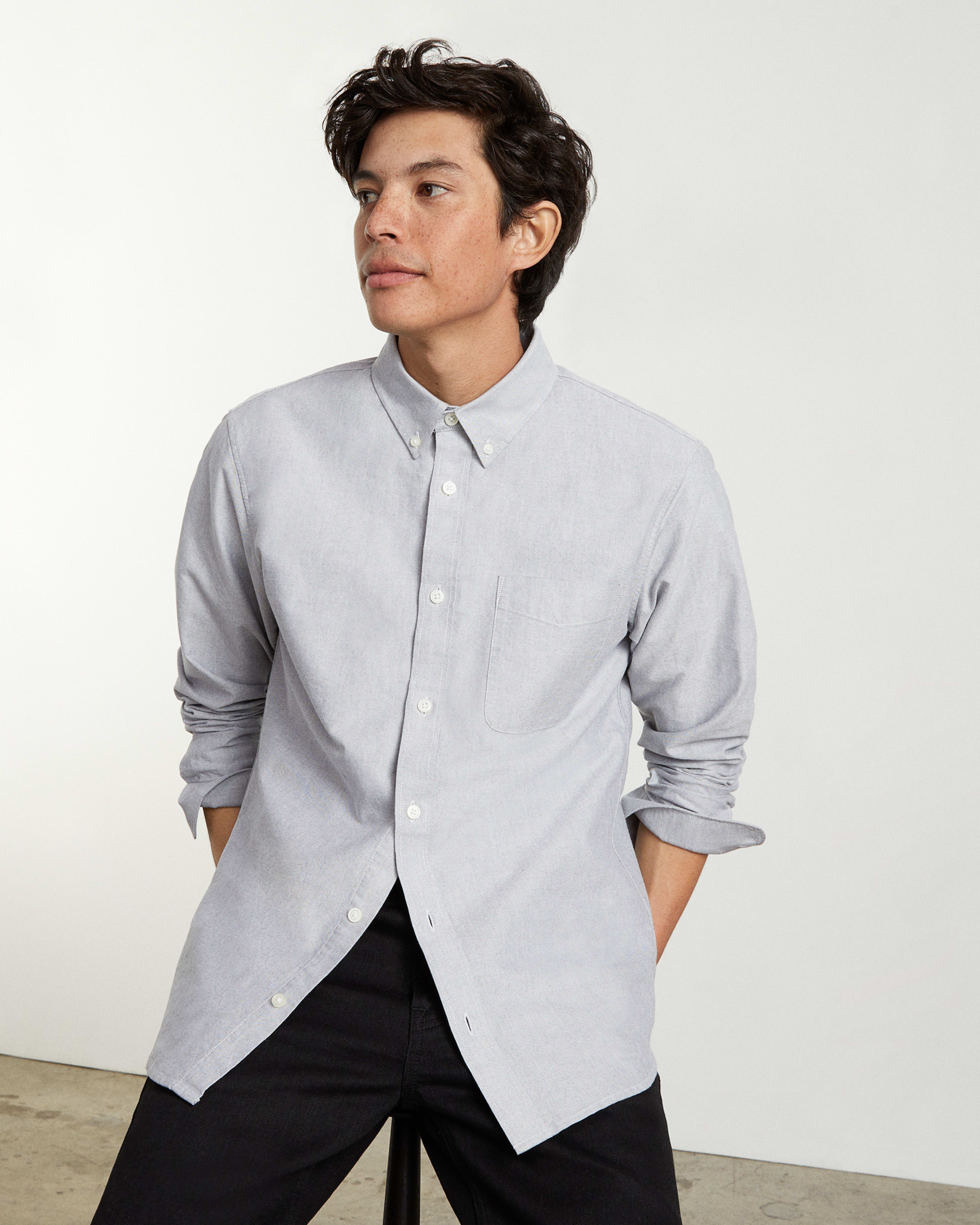 The Standard Fit Japanese Oxford Shirt | Uniform Cloud Grey – Everlane