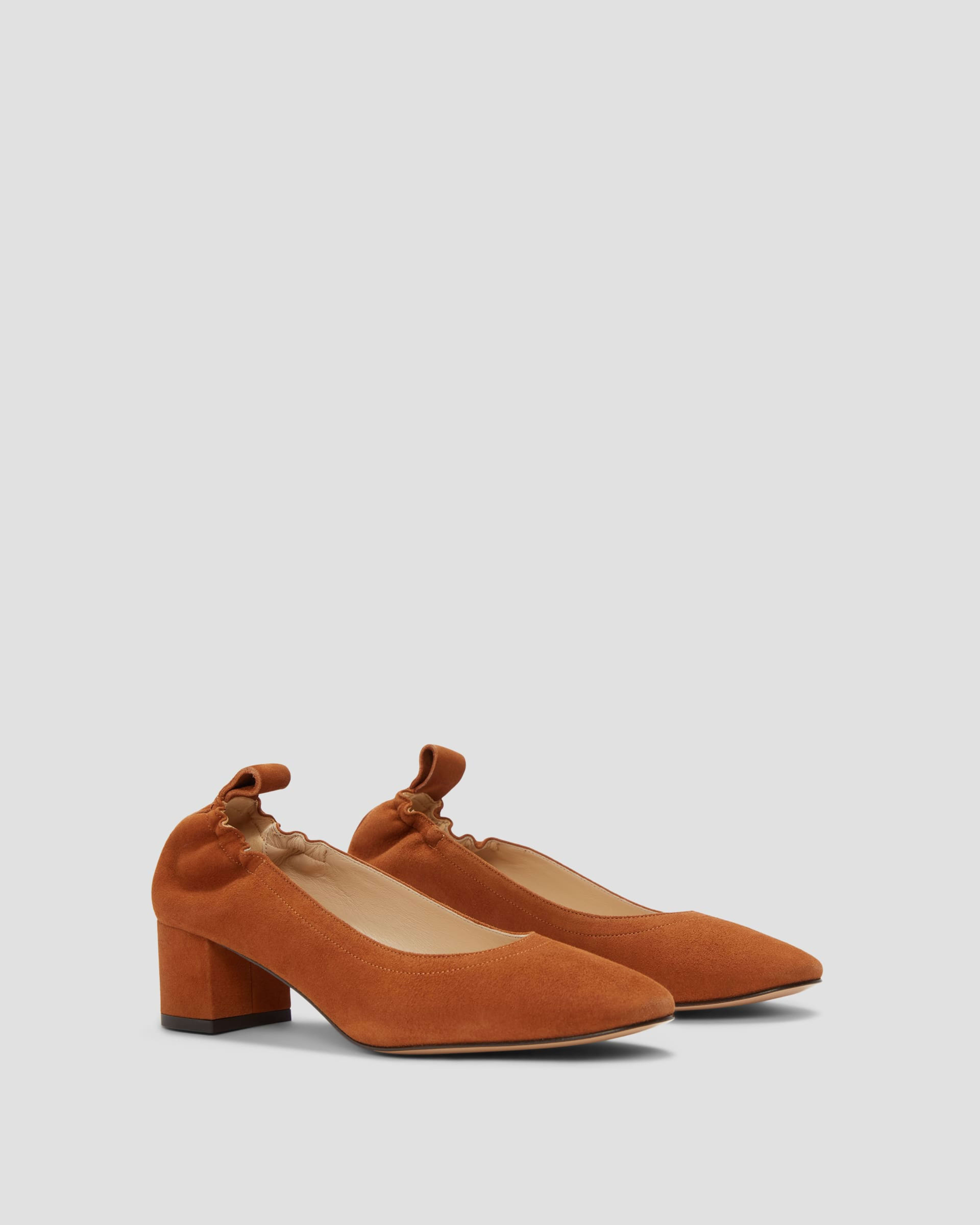The Day Heel Almond Suede Everlane