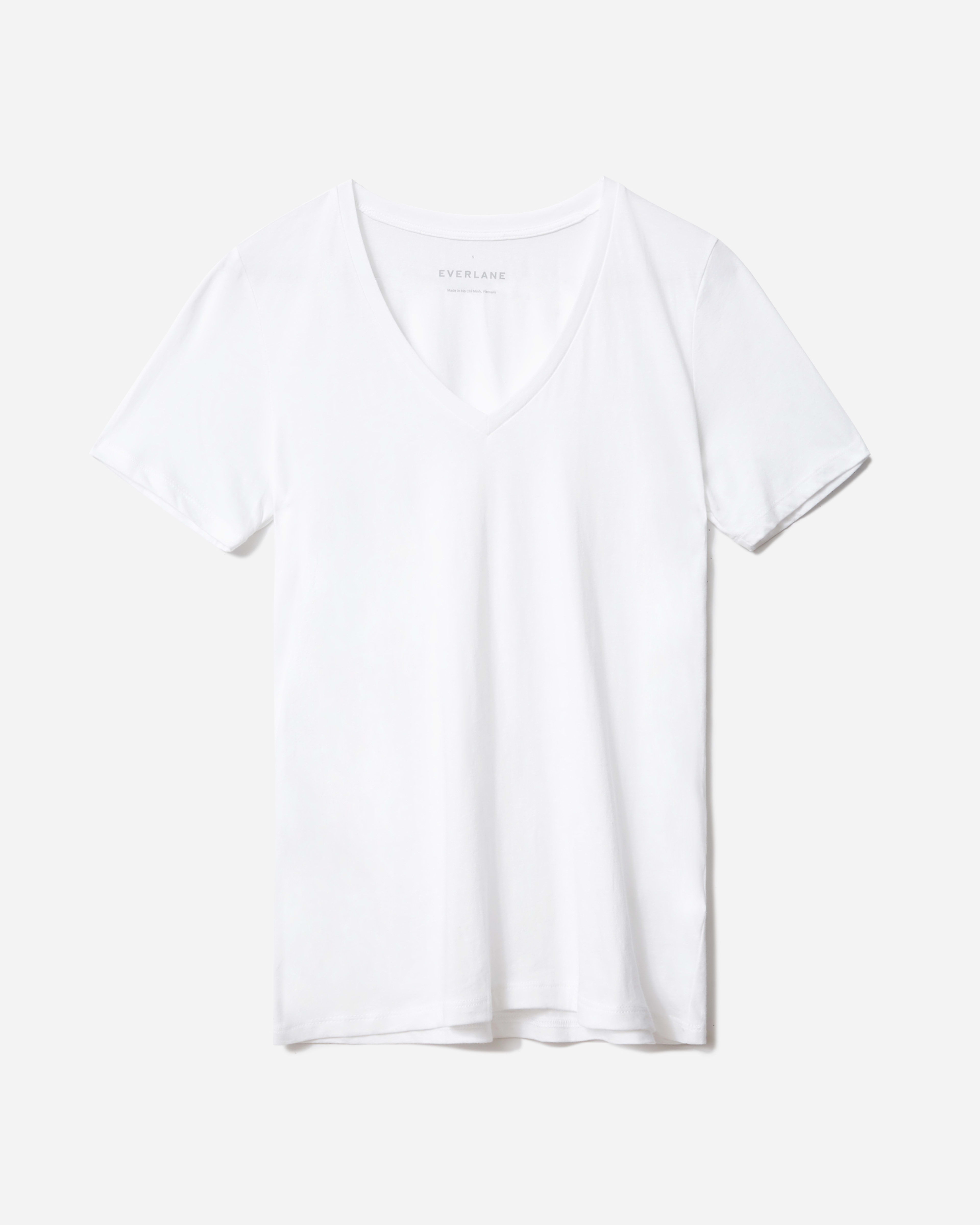 The Organic Cotton VNeck White Everlane