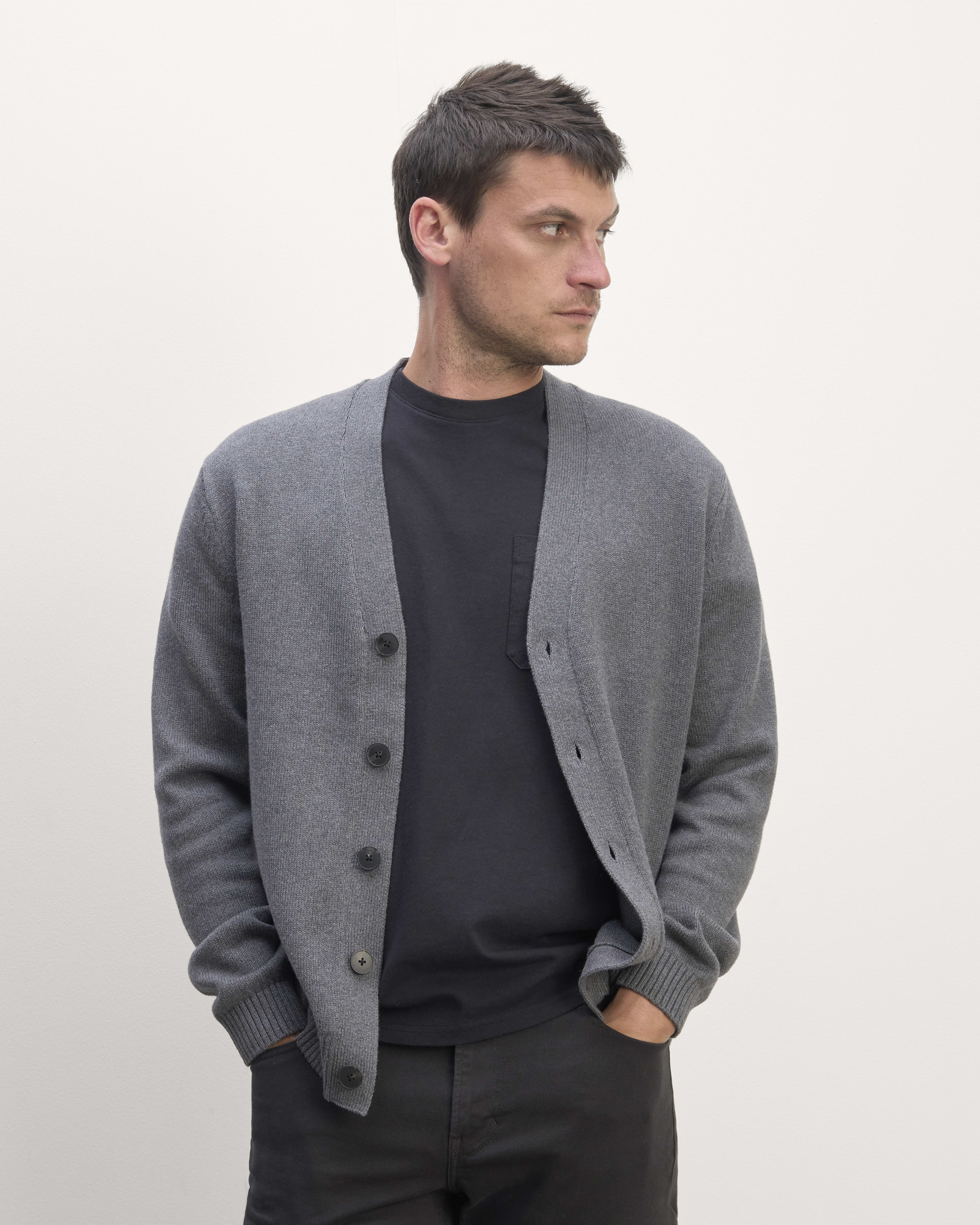 Everlane chunky knit cardigan hotsell