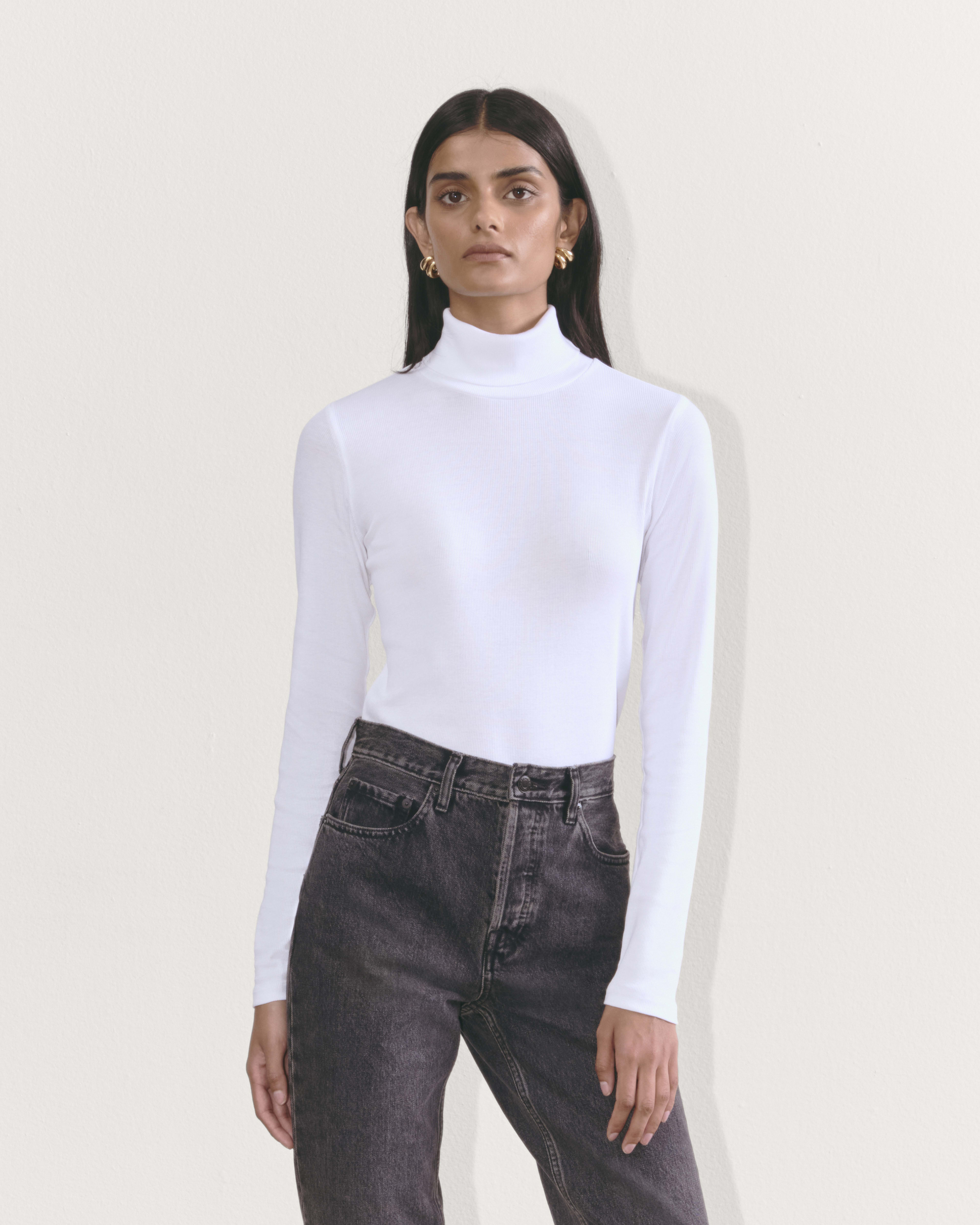 White turtleneck women's sweater online