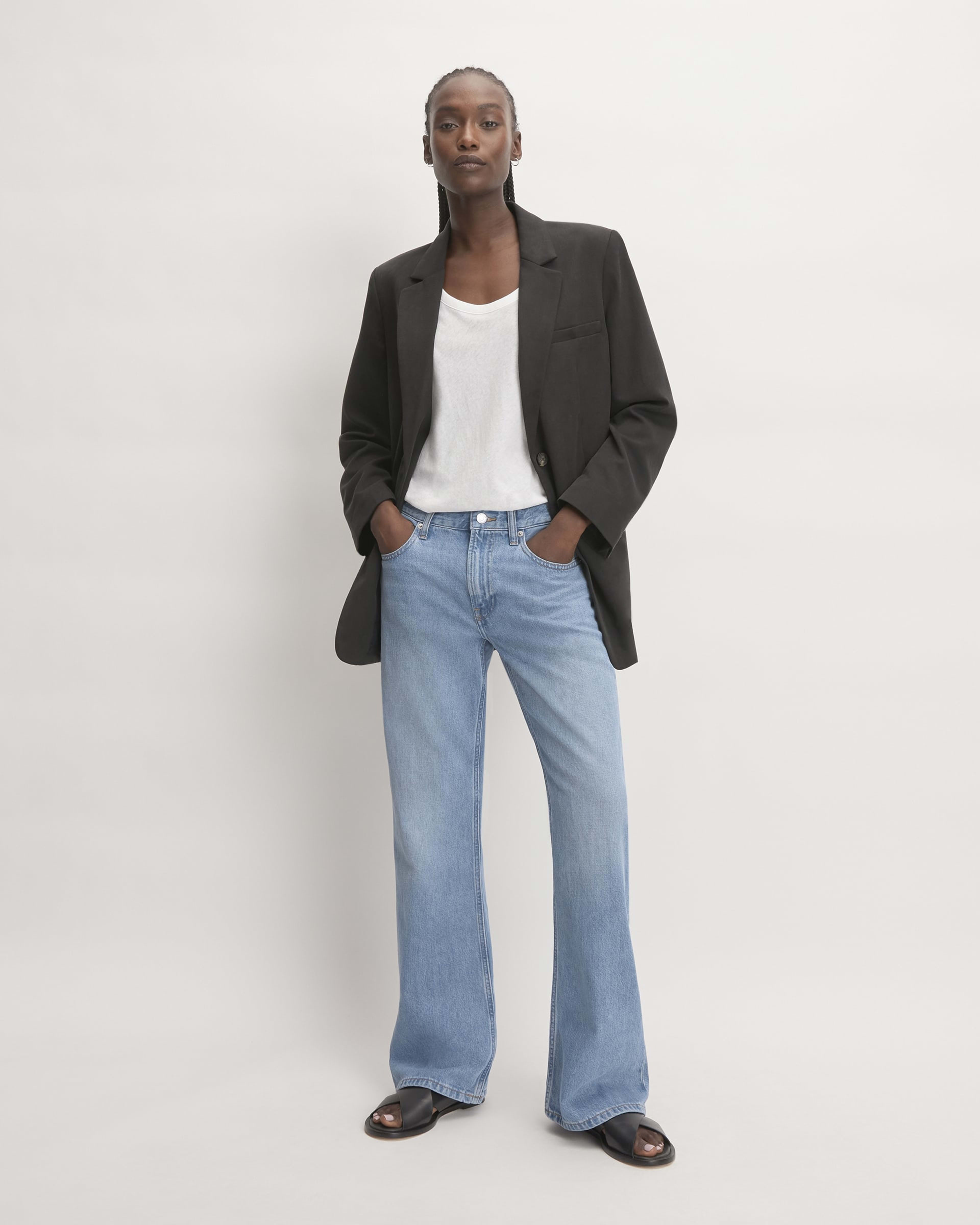 The High Rise Flare Jean Fog Everlane