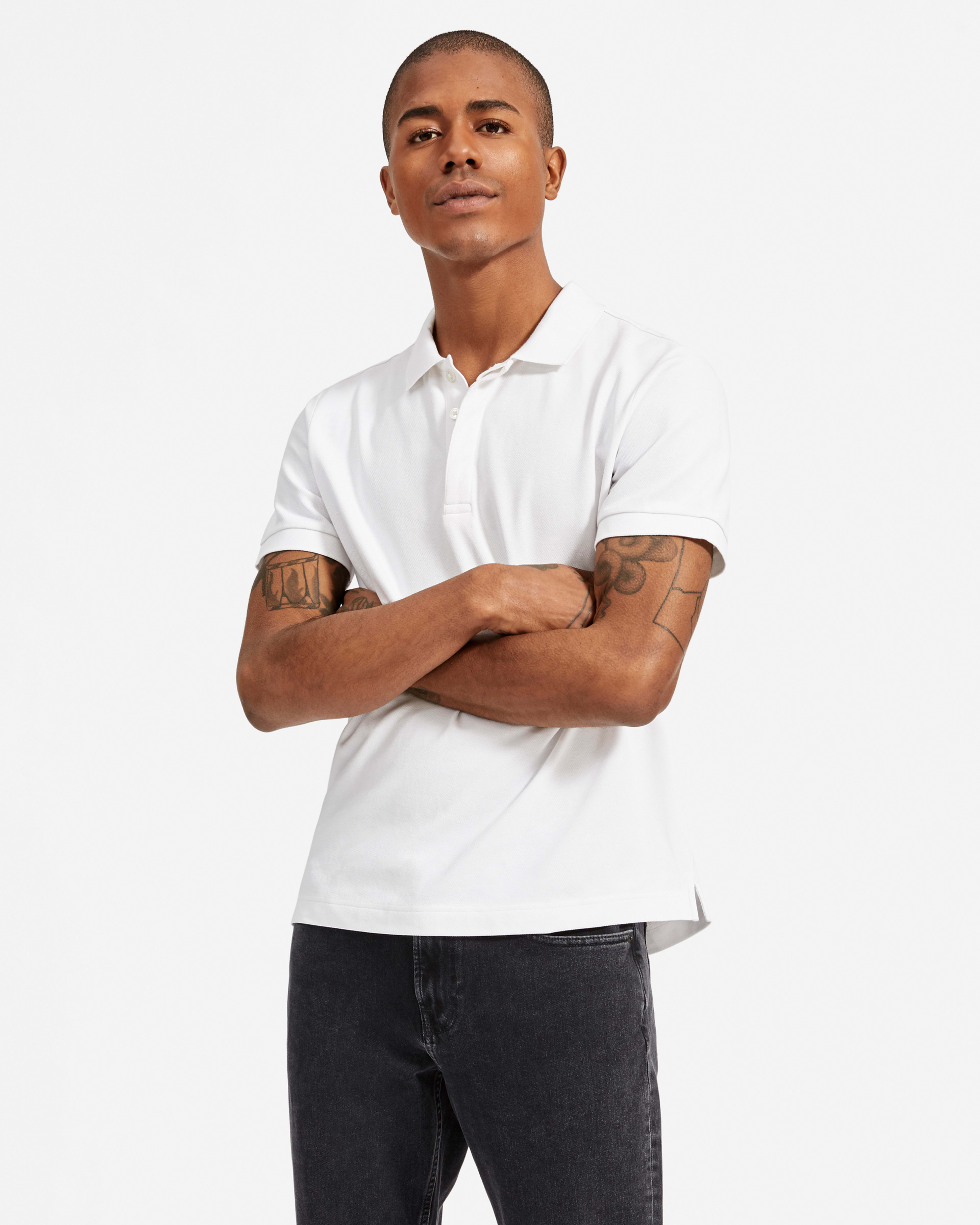 The Performance Polo White – Everlane