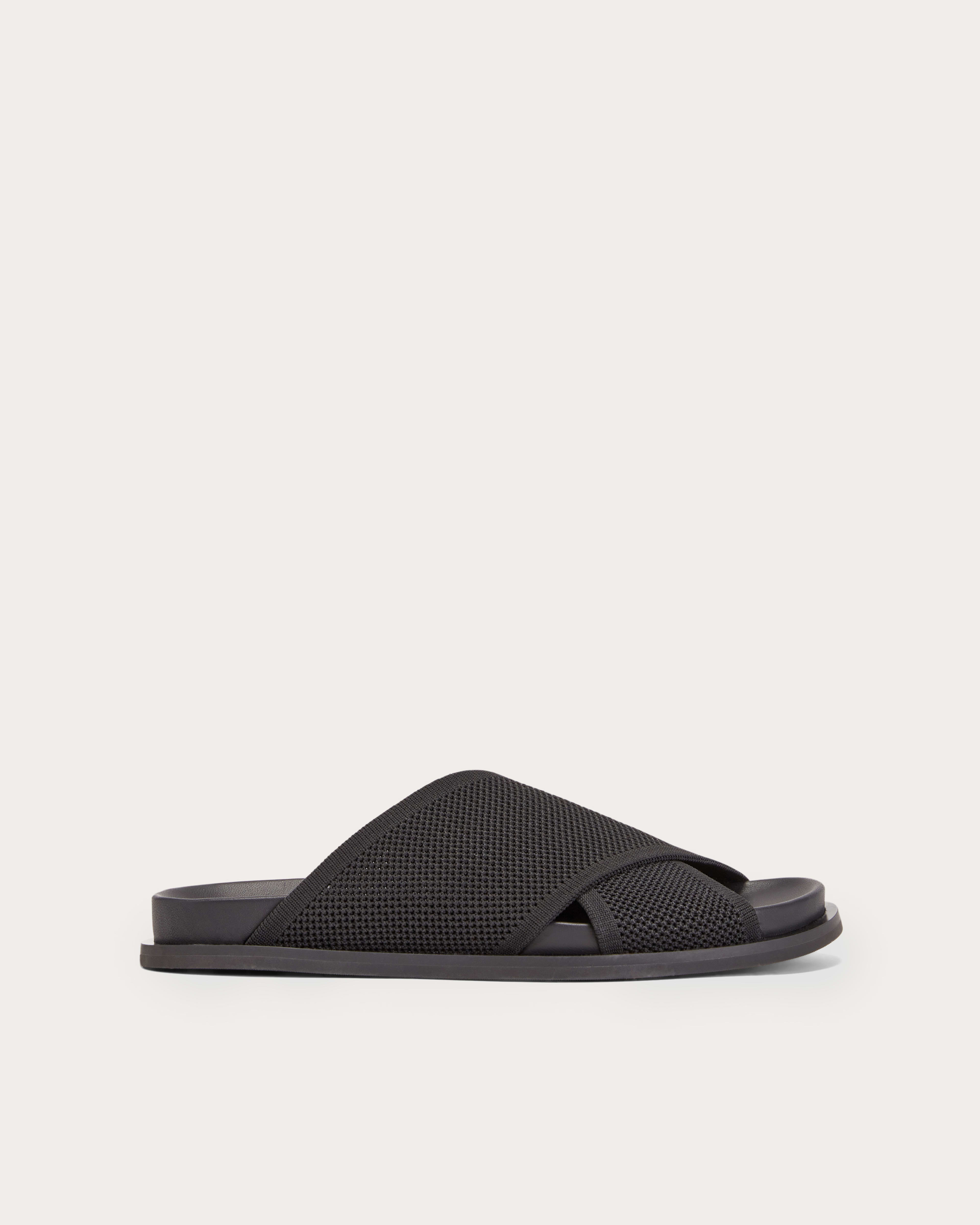 The ReKnit Form Crossover Sandal Black Everlane