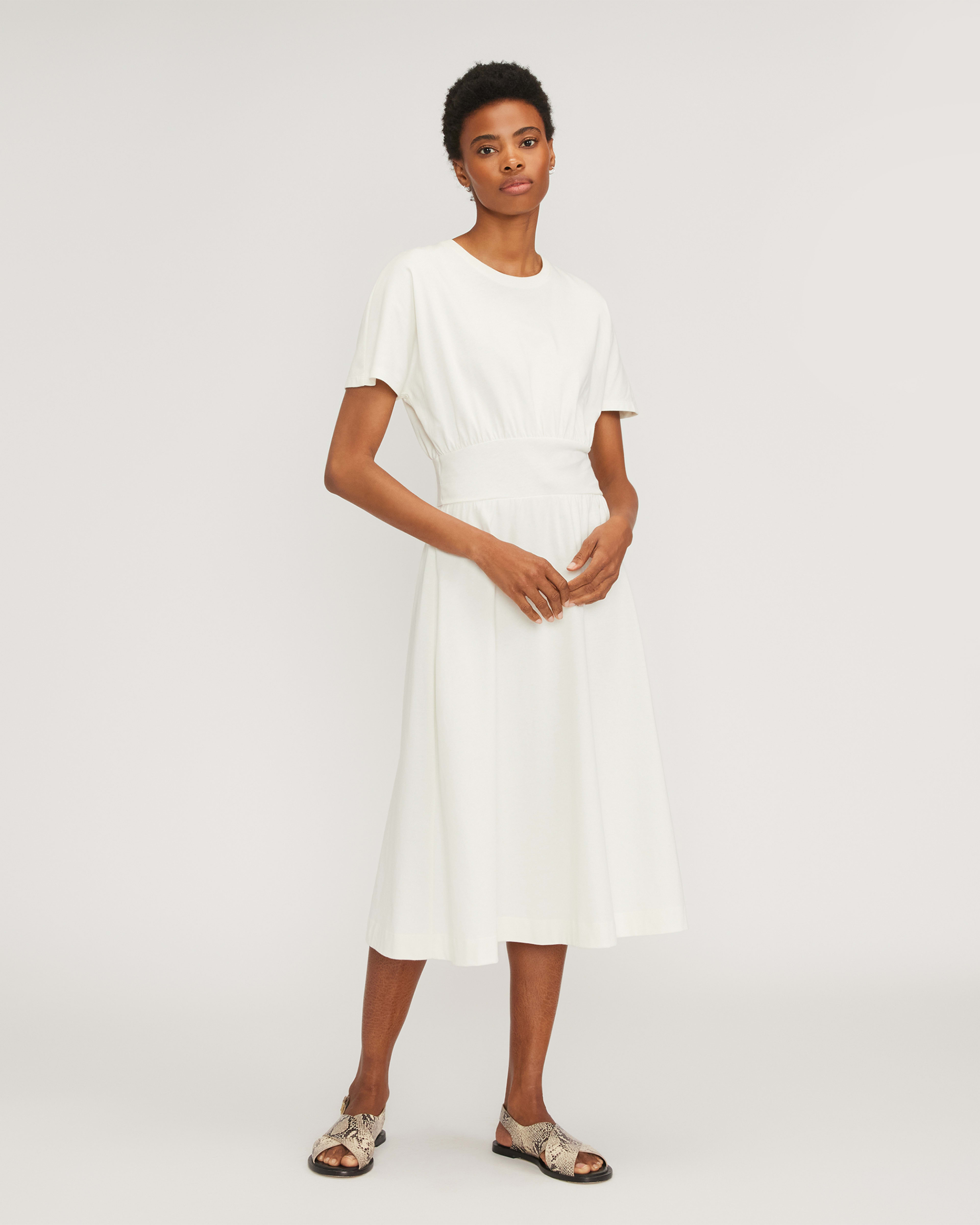 The Rib Soft Knit Scoop-Neck Dress Petal Pink – Everlane