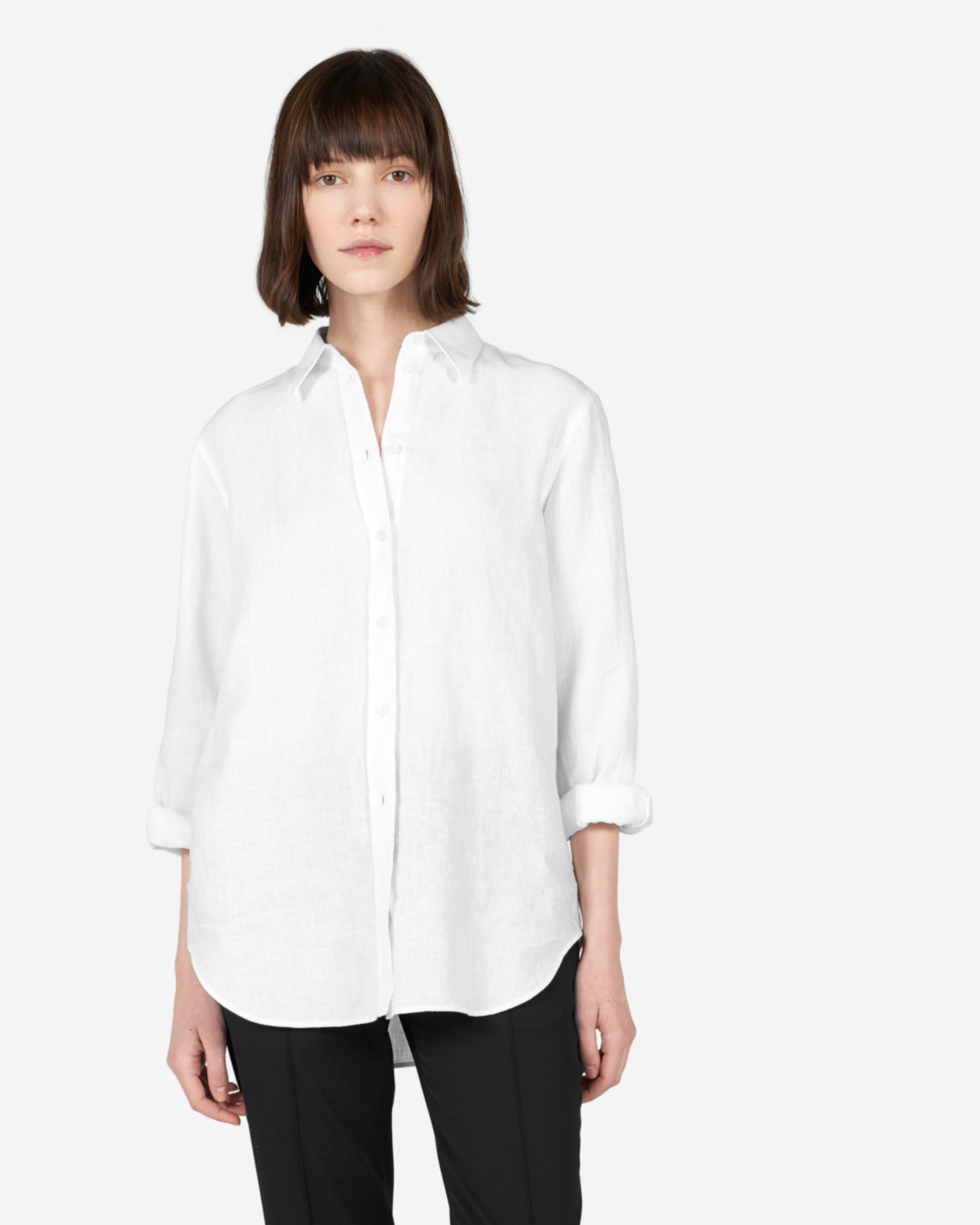 M Made in Italy Women's Button Down Shirt, White, X-Small : :  Clothing, Shoes & Accessories