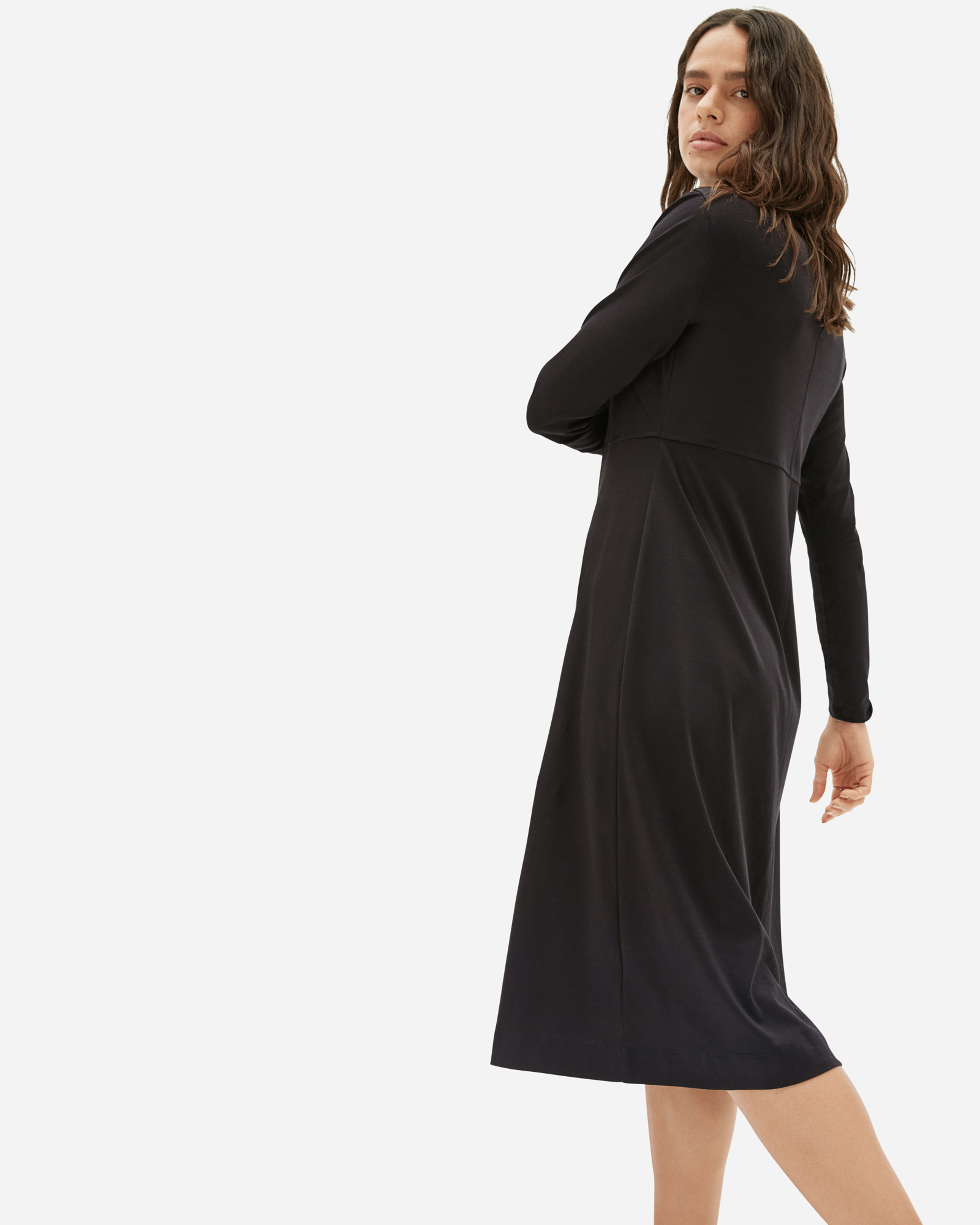 The Luxe Cotton Shirtdress Black – Everlane