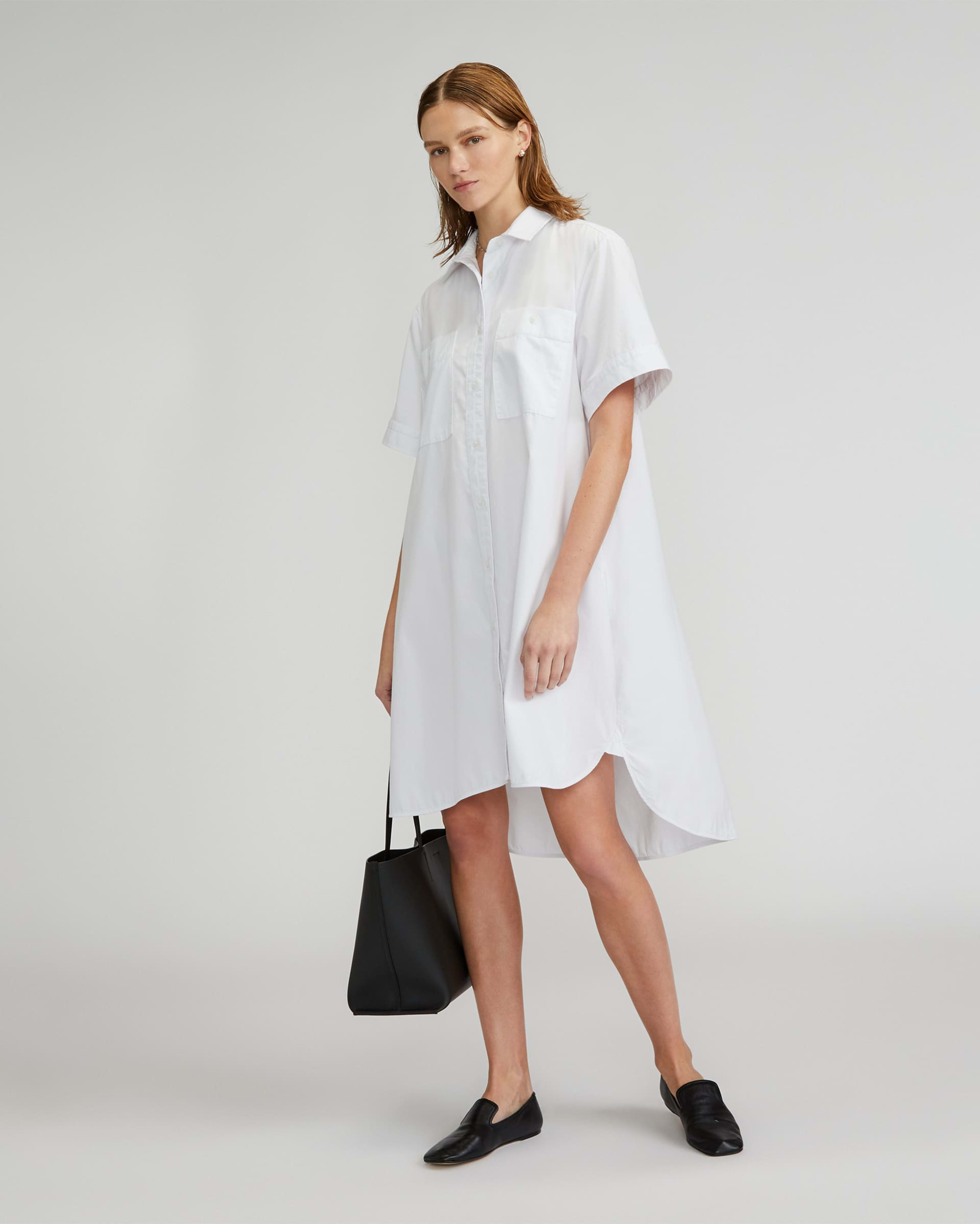 Everlane cotton shirt dress clearance