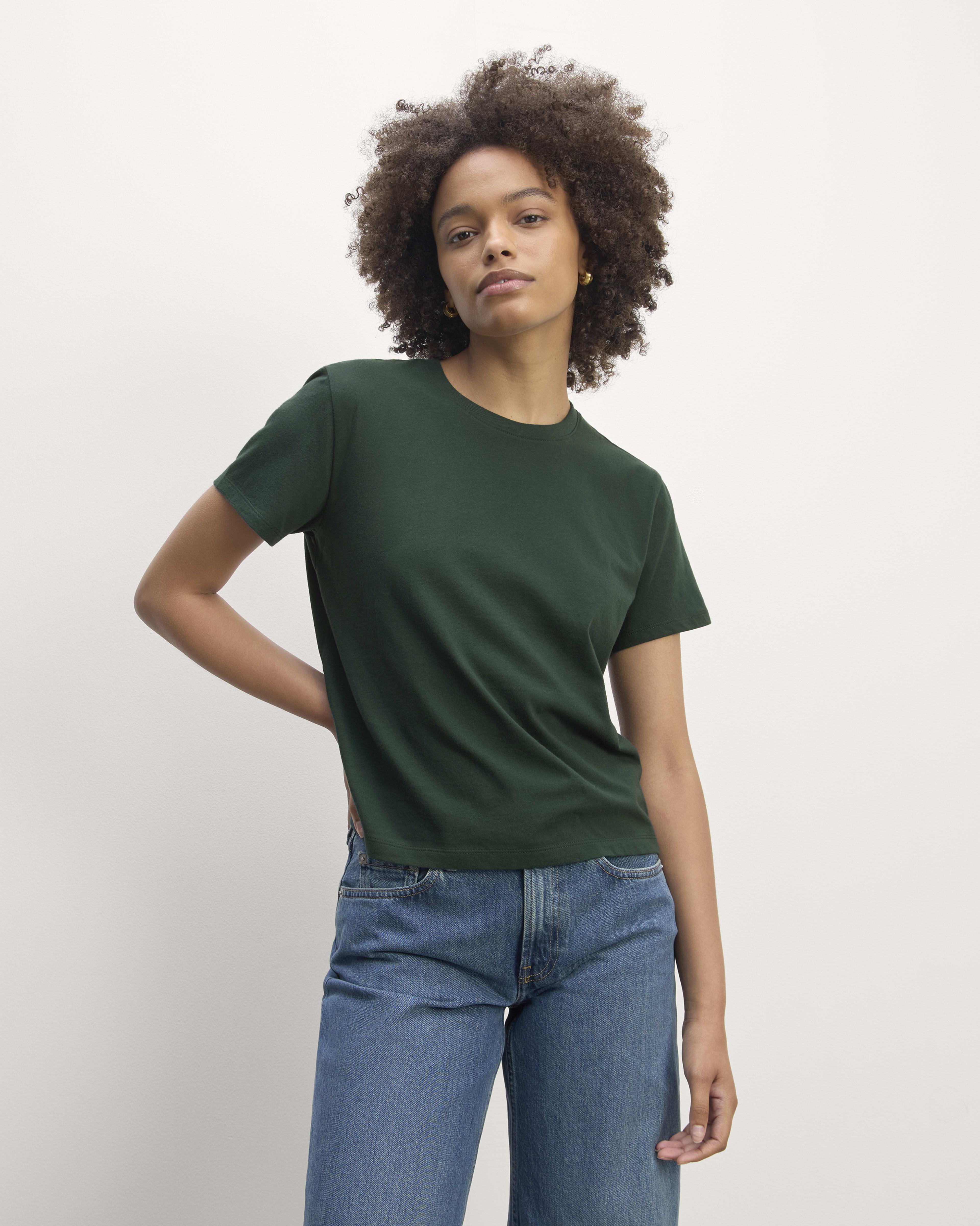 The Organic Cotton Crew Tee Black Everlane