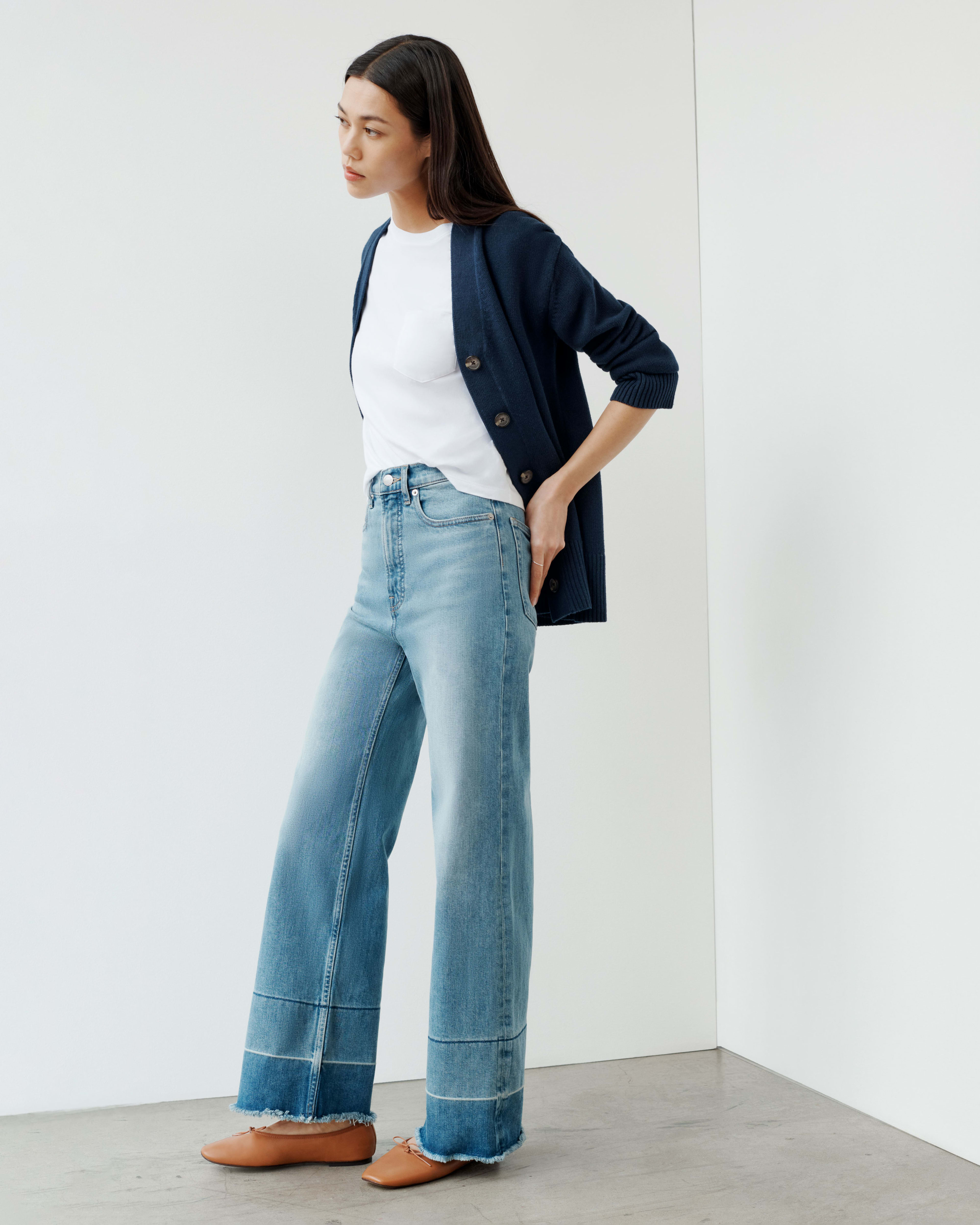 Sailor Jeans - Black Denim, Wide Leg, Sustainable Denim