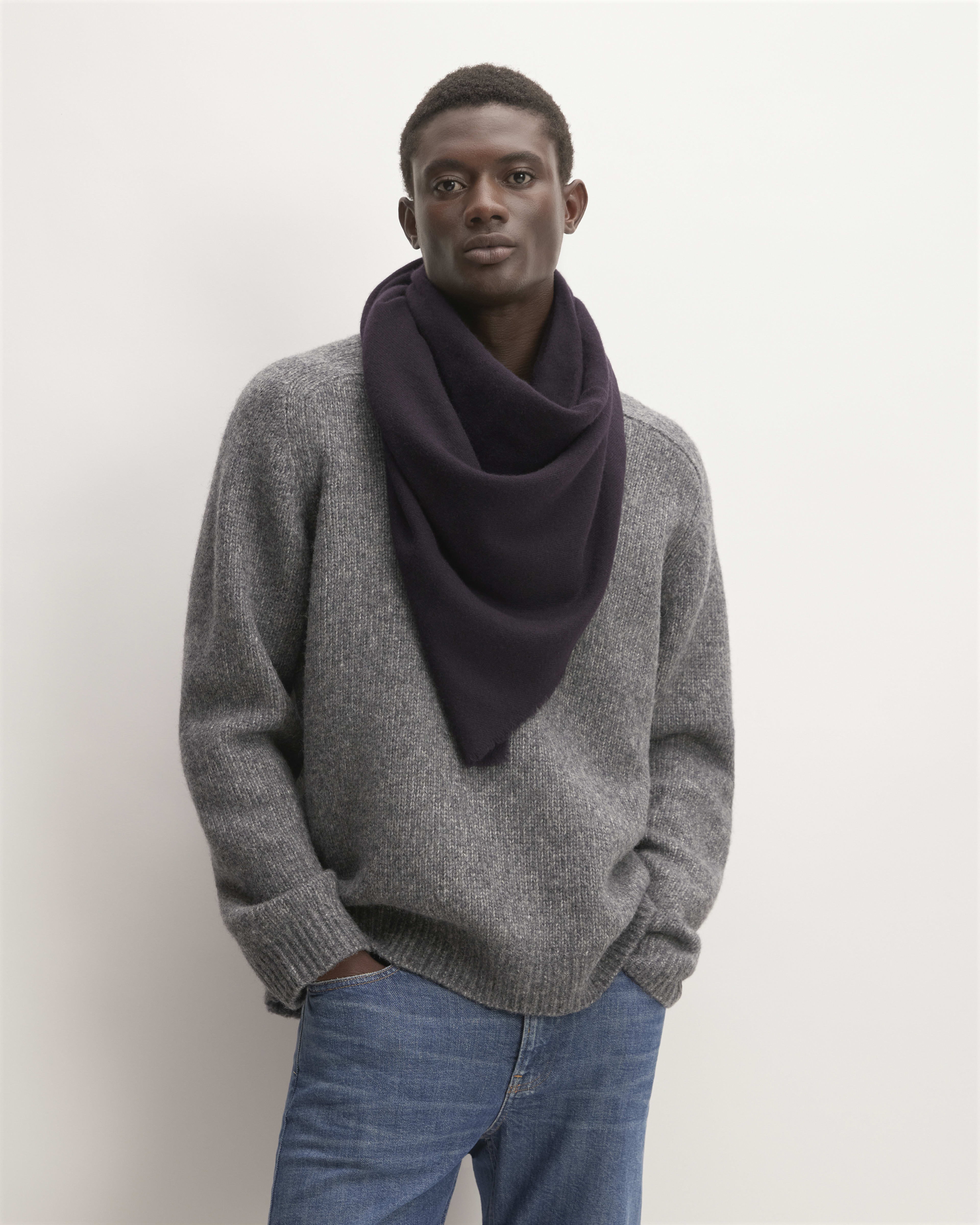 Dark grey cashmere scarf deals