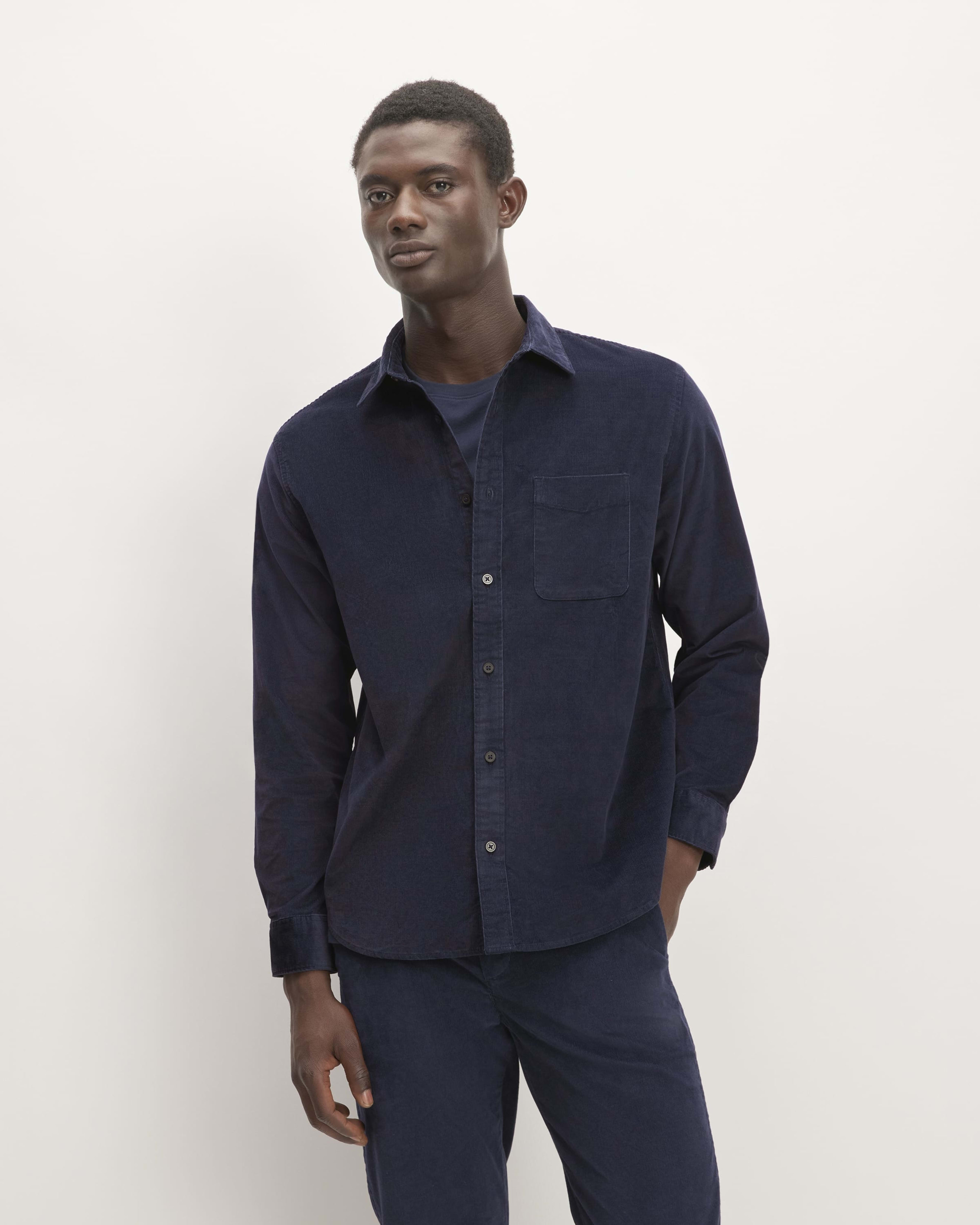 Corduroy shirt grey sale