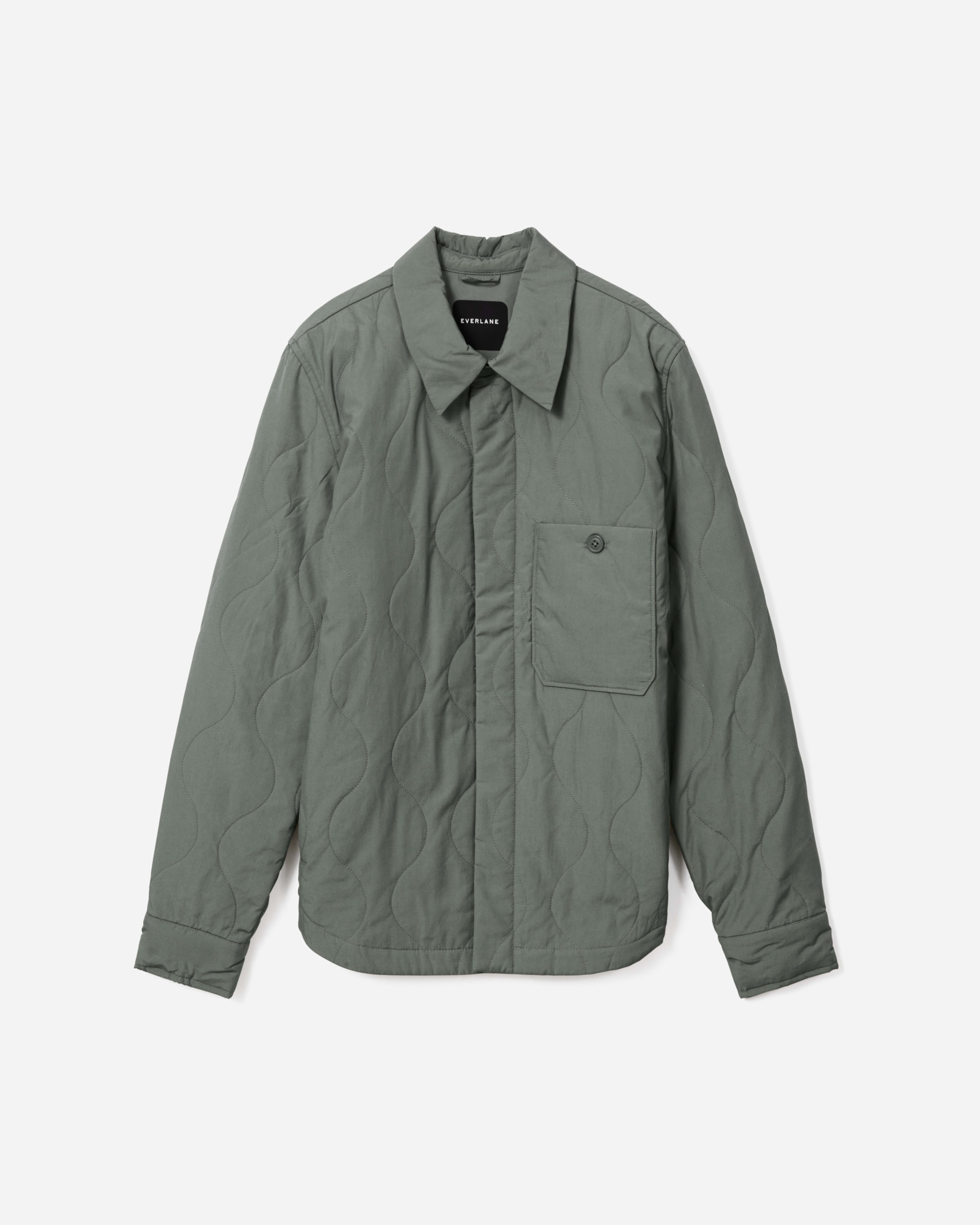 The ReNew Quilted Liner Jacket Dark Sage Everlane
