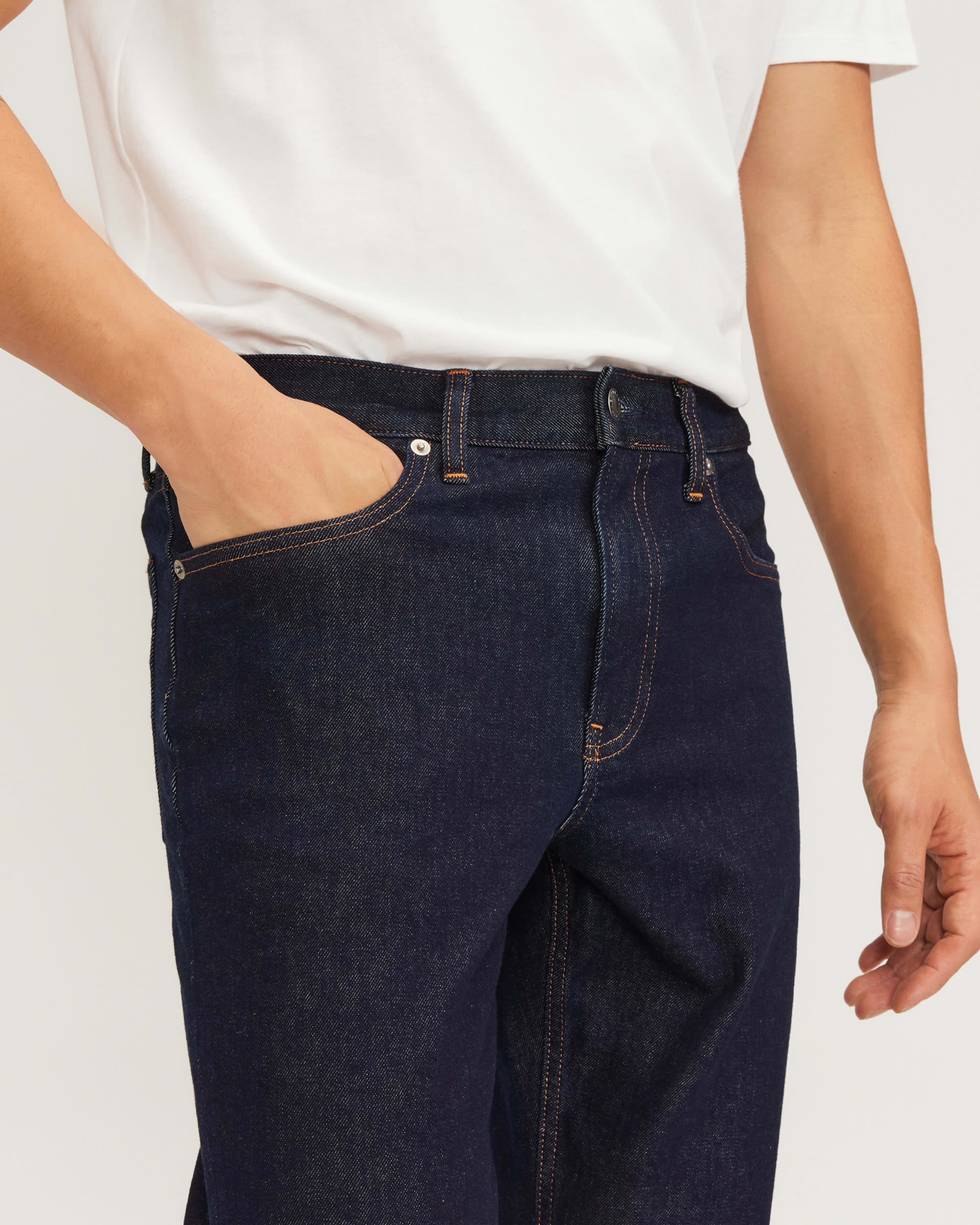 The Skinny 4-Way Stretch Organic Jean | Uniform Dark Indigo – Everlane