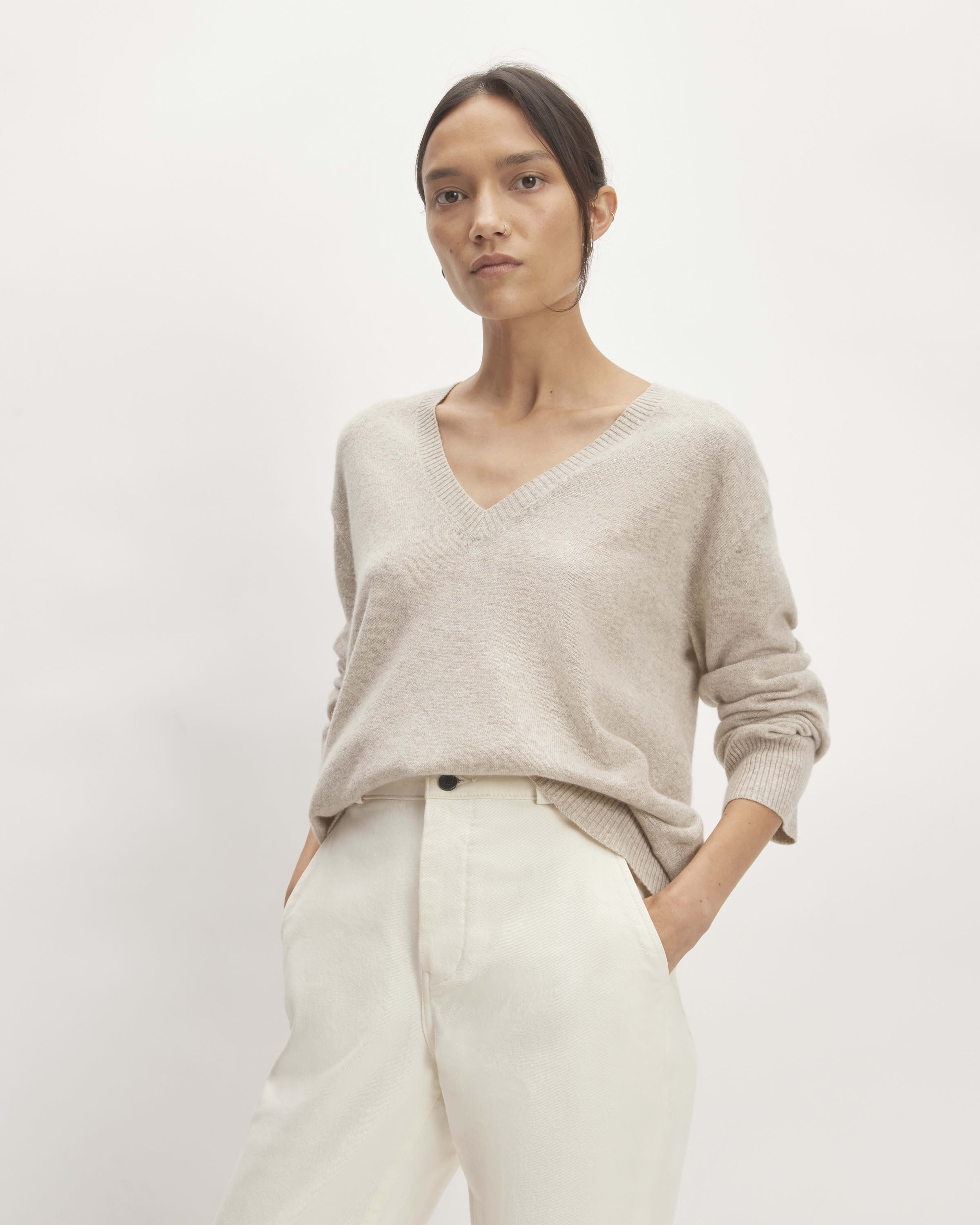 The Classic V in Cashmere Canvas Everlane