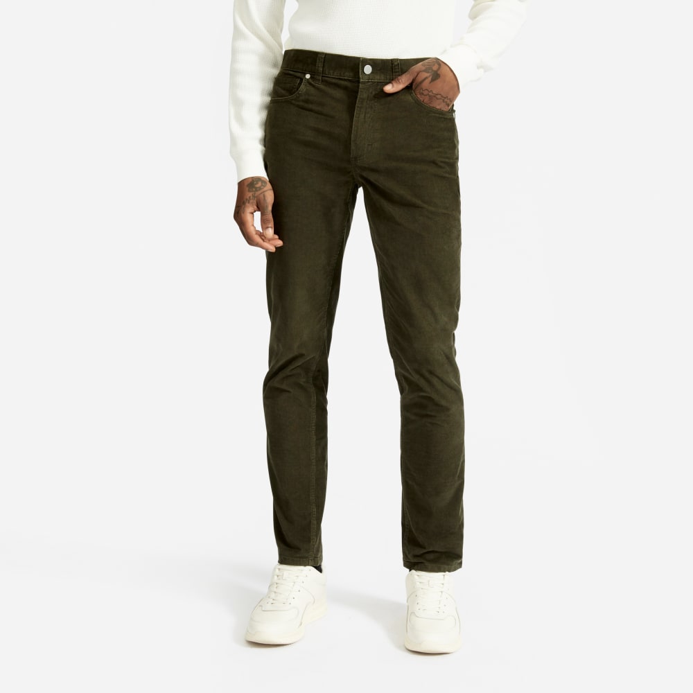 slim straight corduroy pants