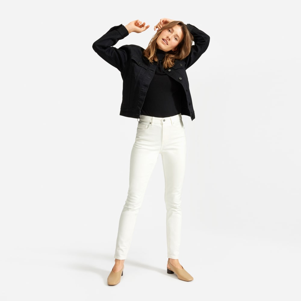 everlane high rise slim straight