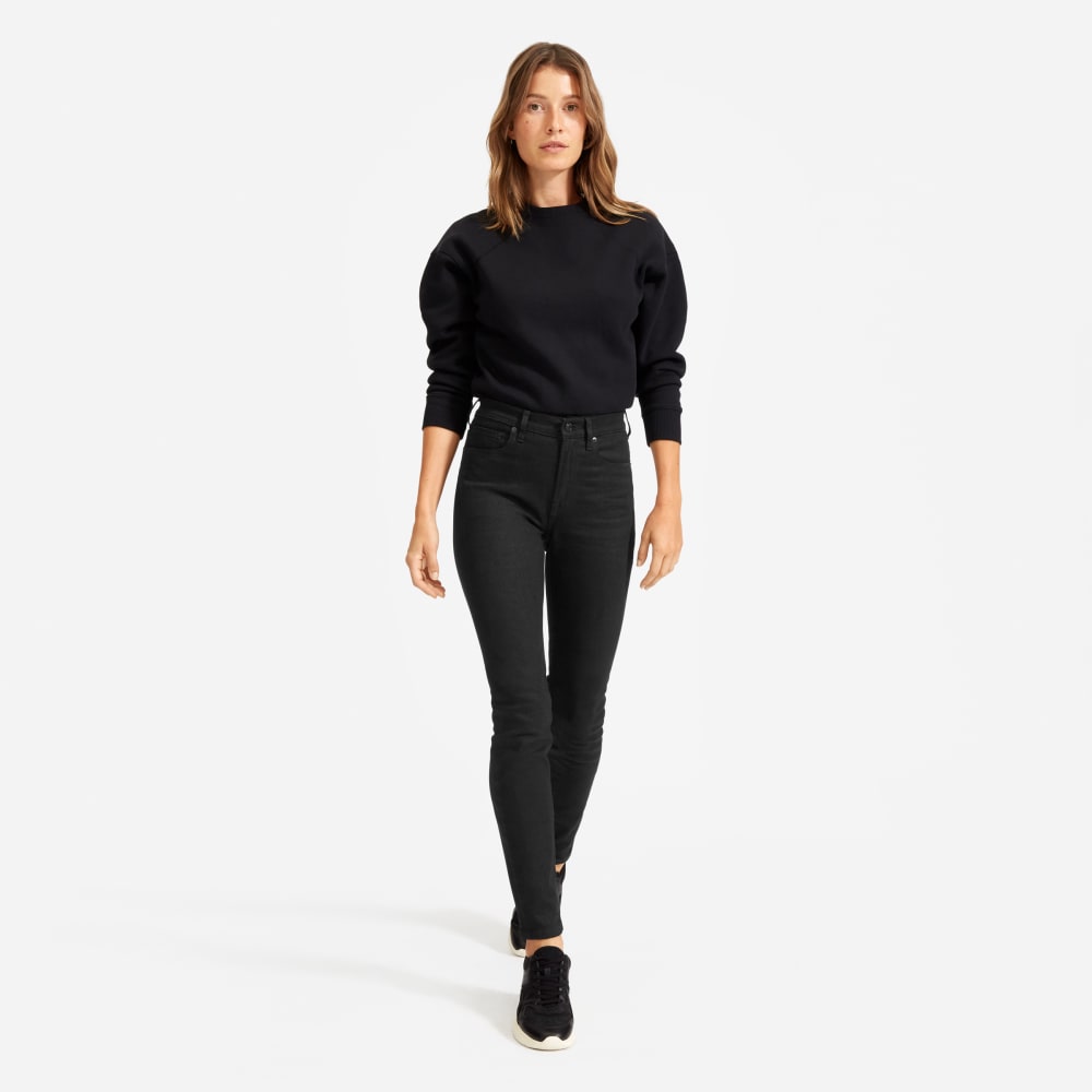 high rise black jeans