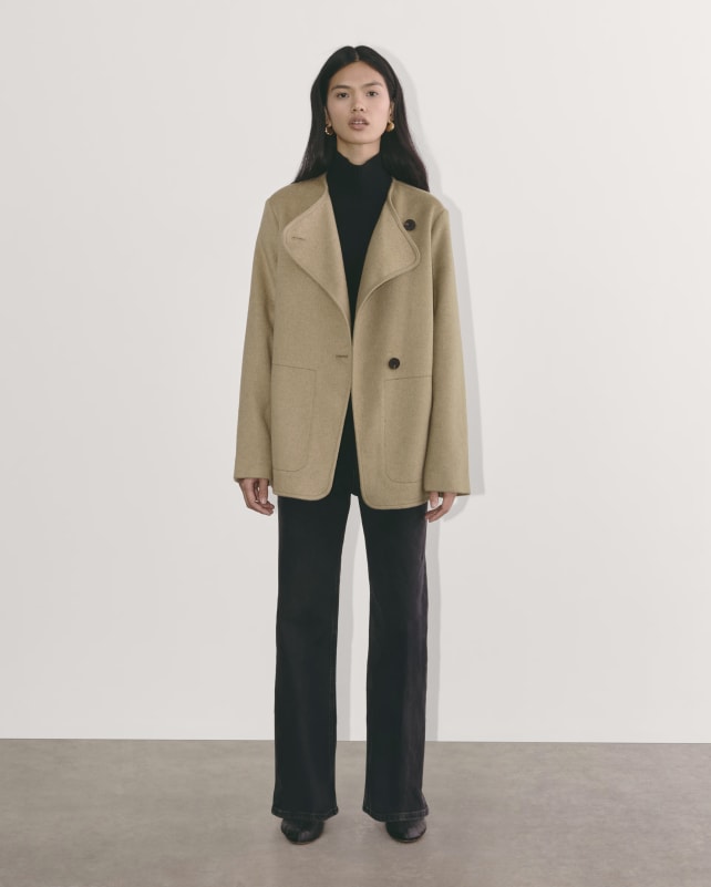 Pull Everlane Capuche Coton Vert - Femme Taille XS, Neuf Avec étiquettes