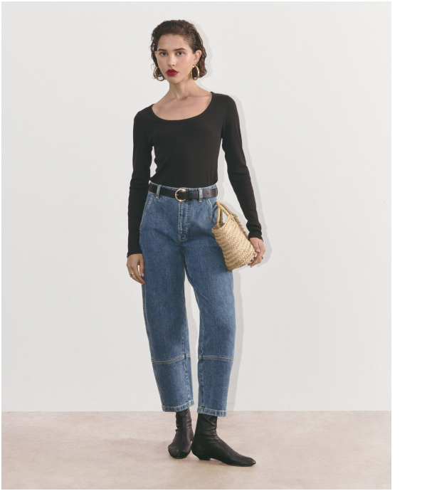 [image]the utility barrel jean in new blue