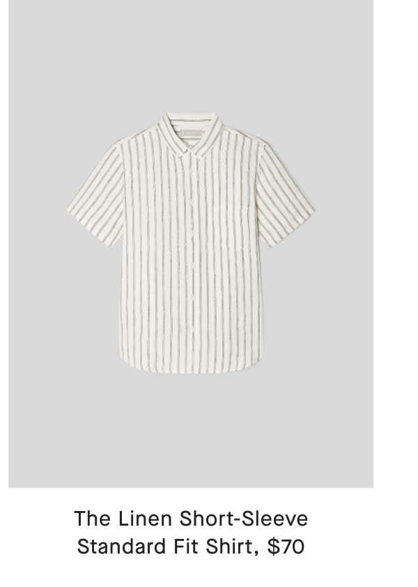 The Linen Short-Sleeve Standard Fit Shirt, $70