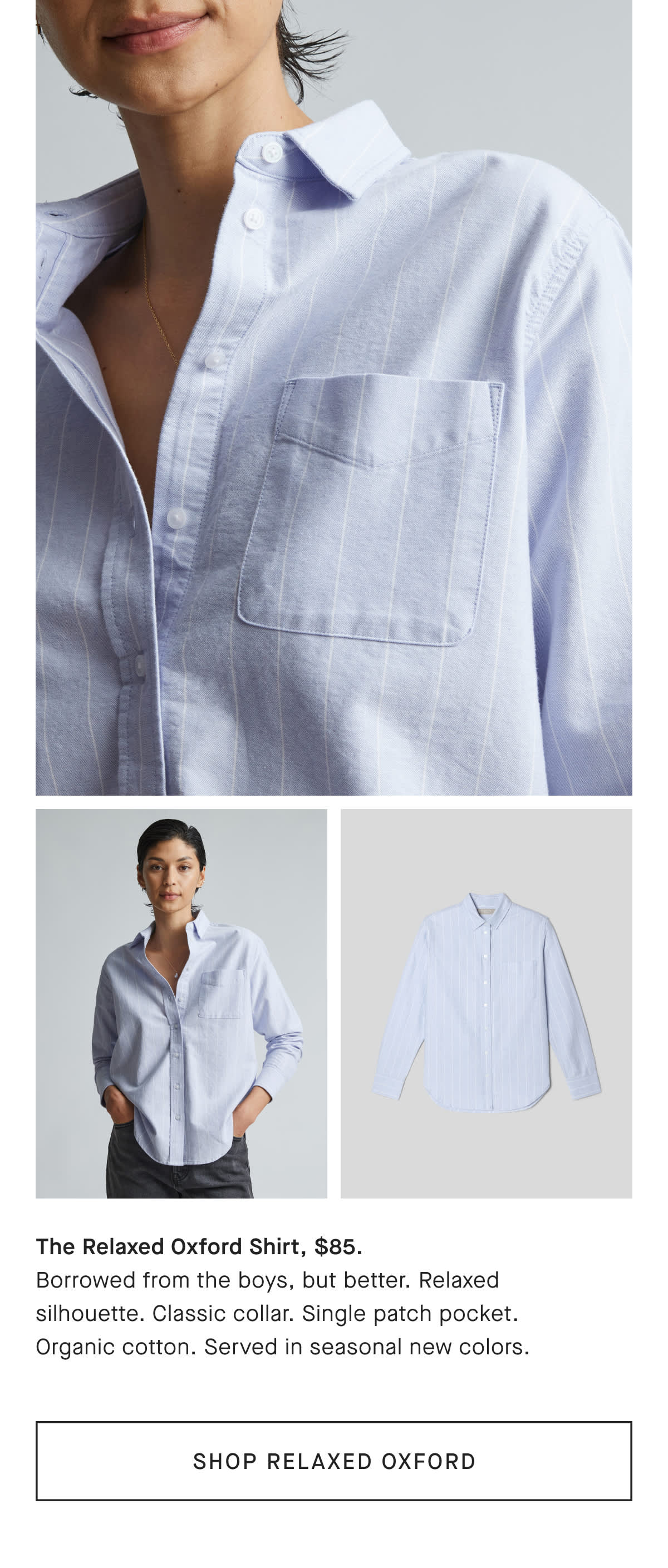 Boxy Cotton Oxford Shirt
