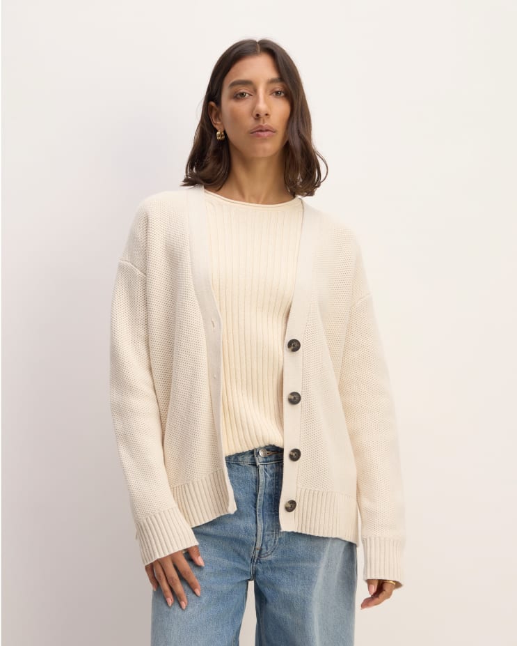 Cable Boyfriend Vest in Merino Wool, Women's Sweaters