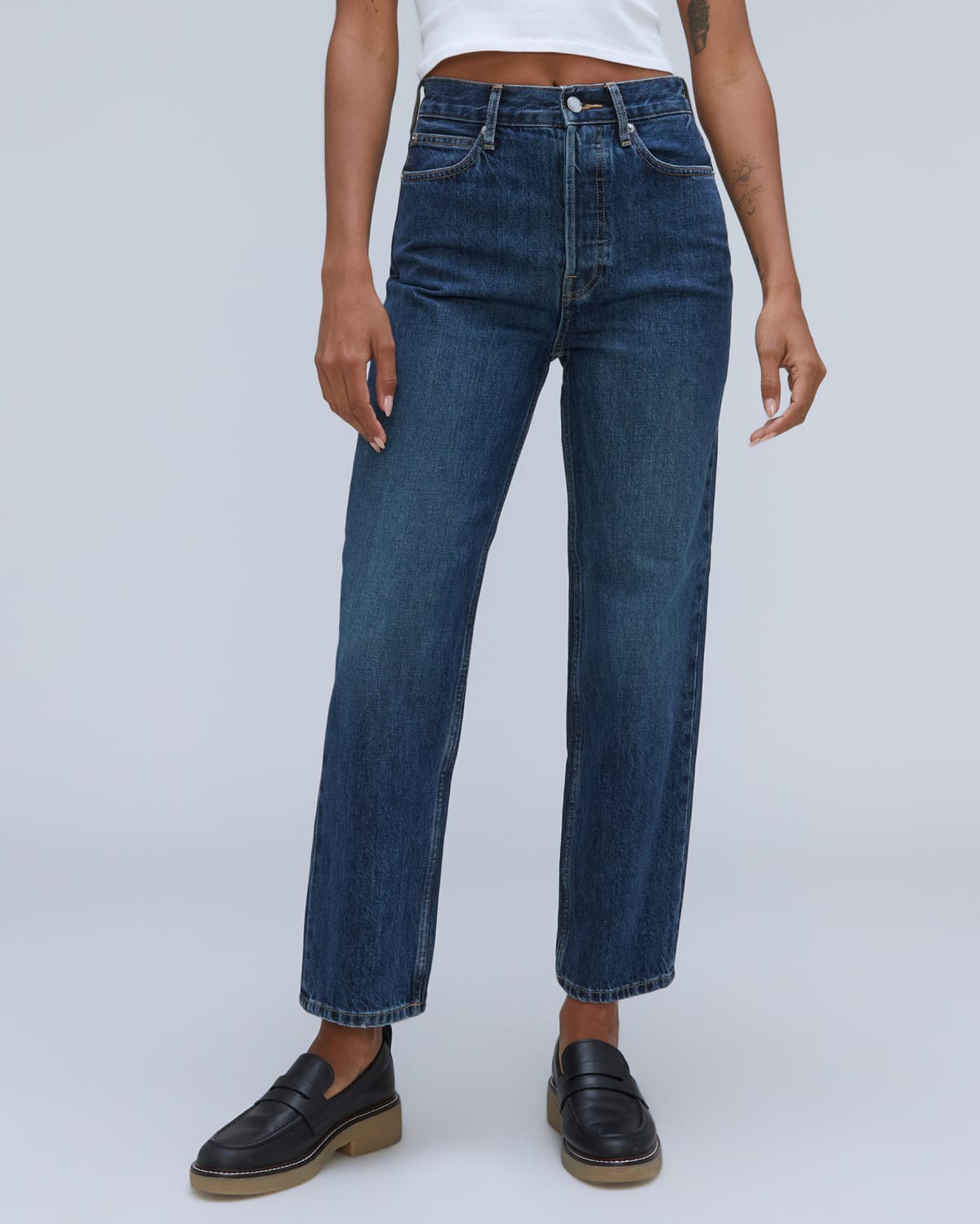 Monogram straight-leg jeans Farfetch Kleidung Hosen & Jeans Jeans Straight Jeans 