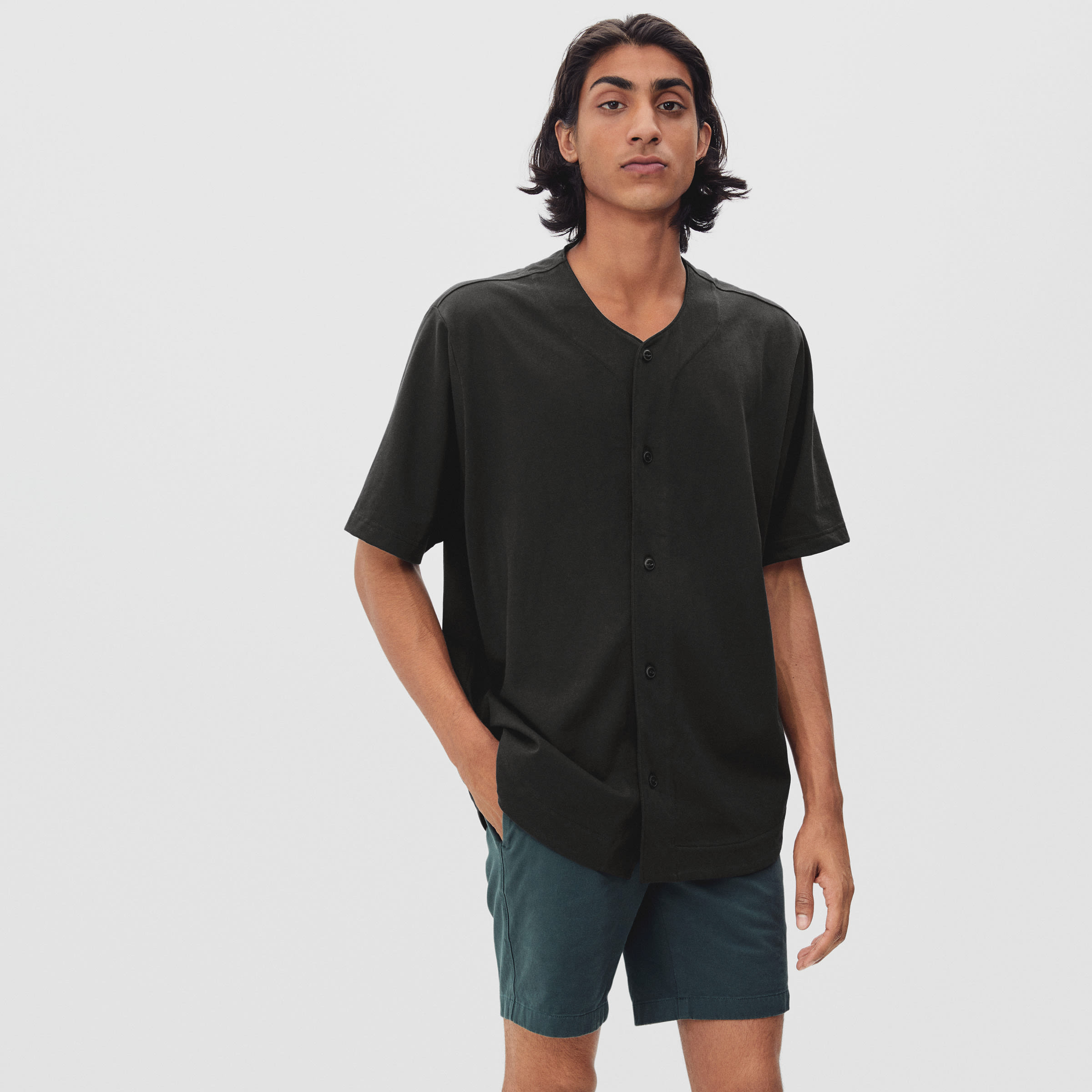 The PremiumWeight Baseball Tee Black Everlane