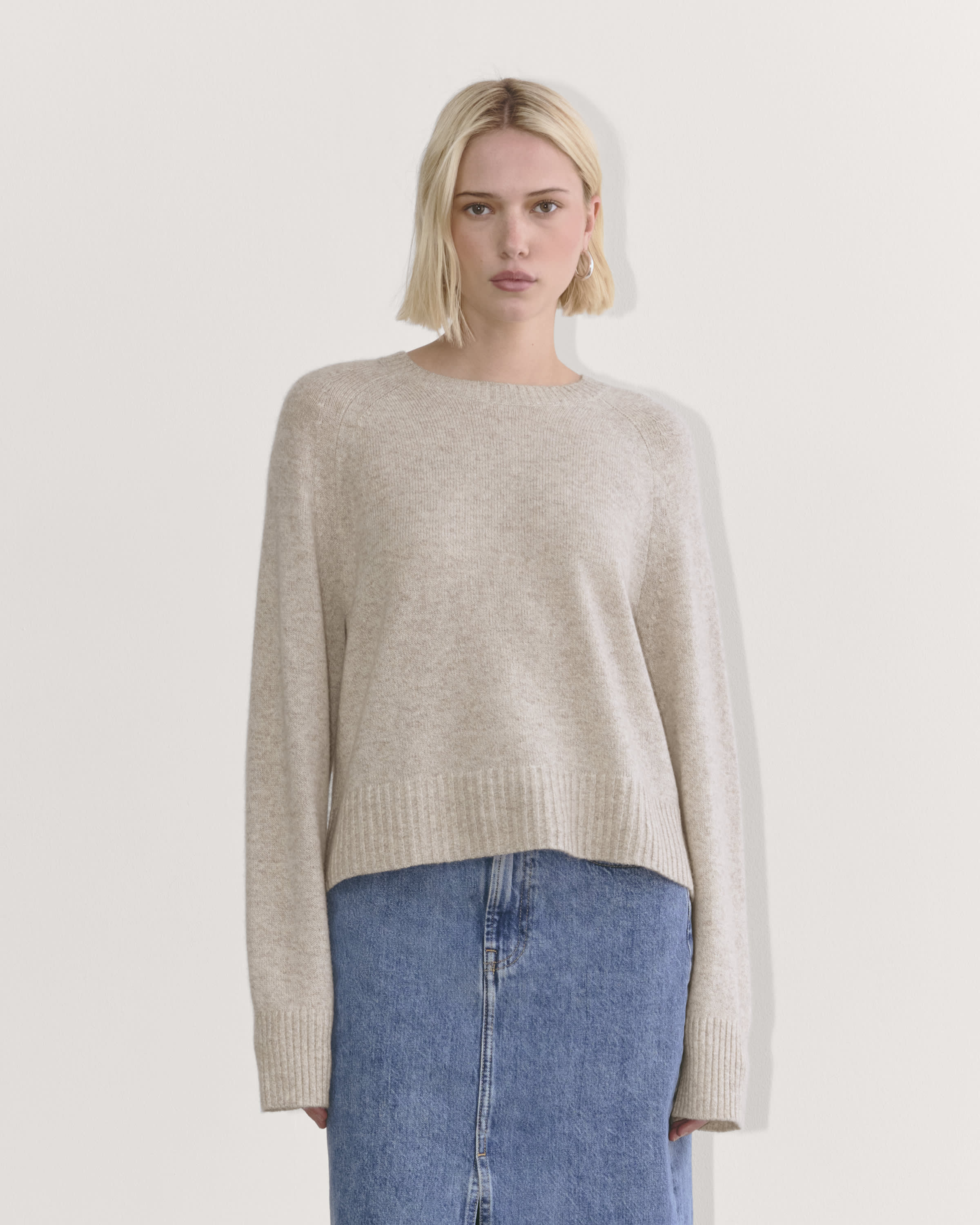 Everlane The Ribbed Wool Cashmere Crew outlet Sweater