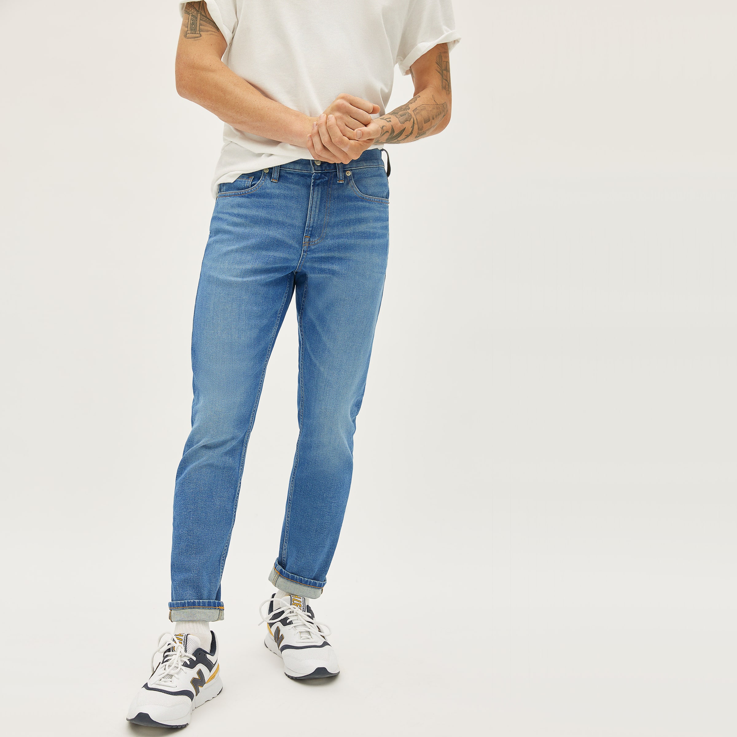 The Slim 4-Way Stretch Organic Jean | Uniform Pacific Blue – Everlane