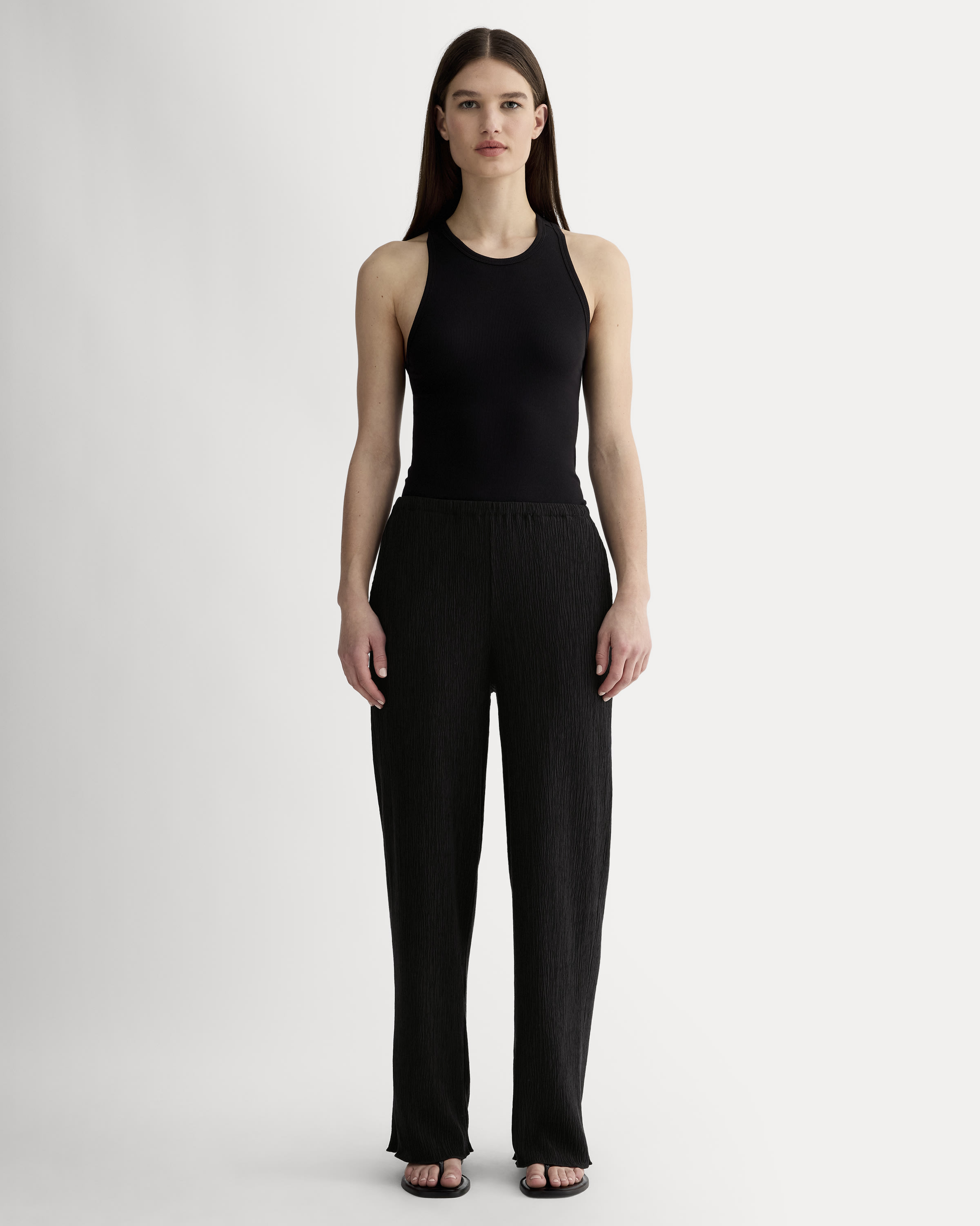 The Crinkle Pant Black – Everlane