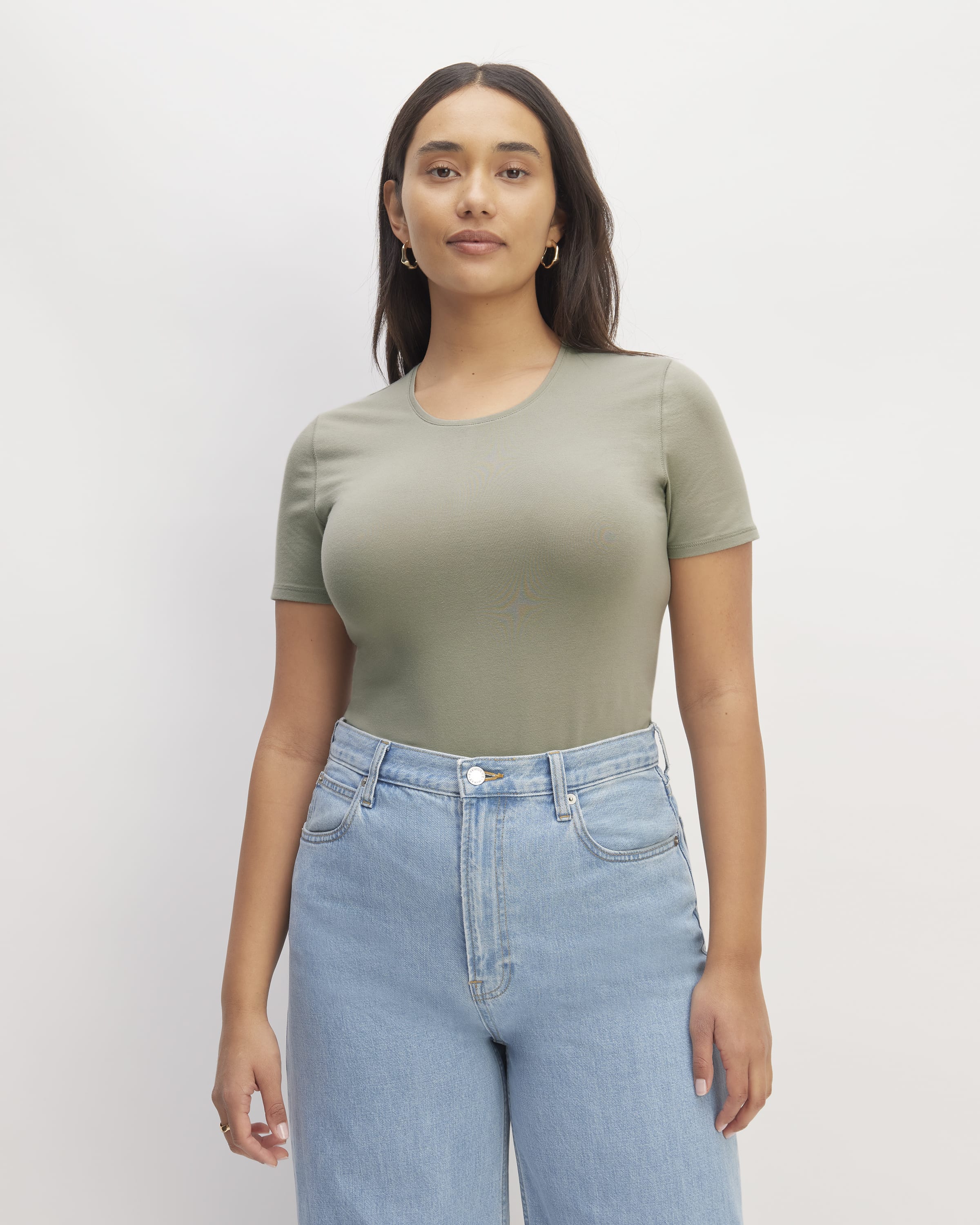 The Supima® Form Crew Neck Tee Sage Green – Everlane