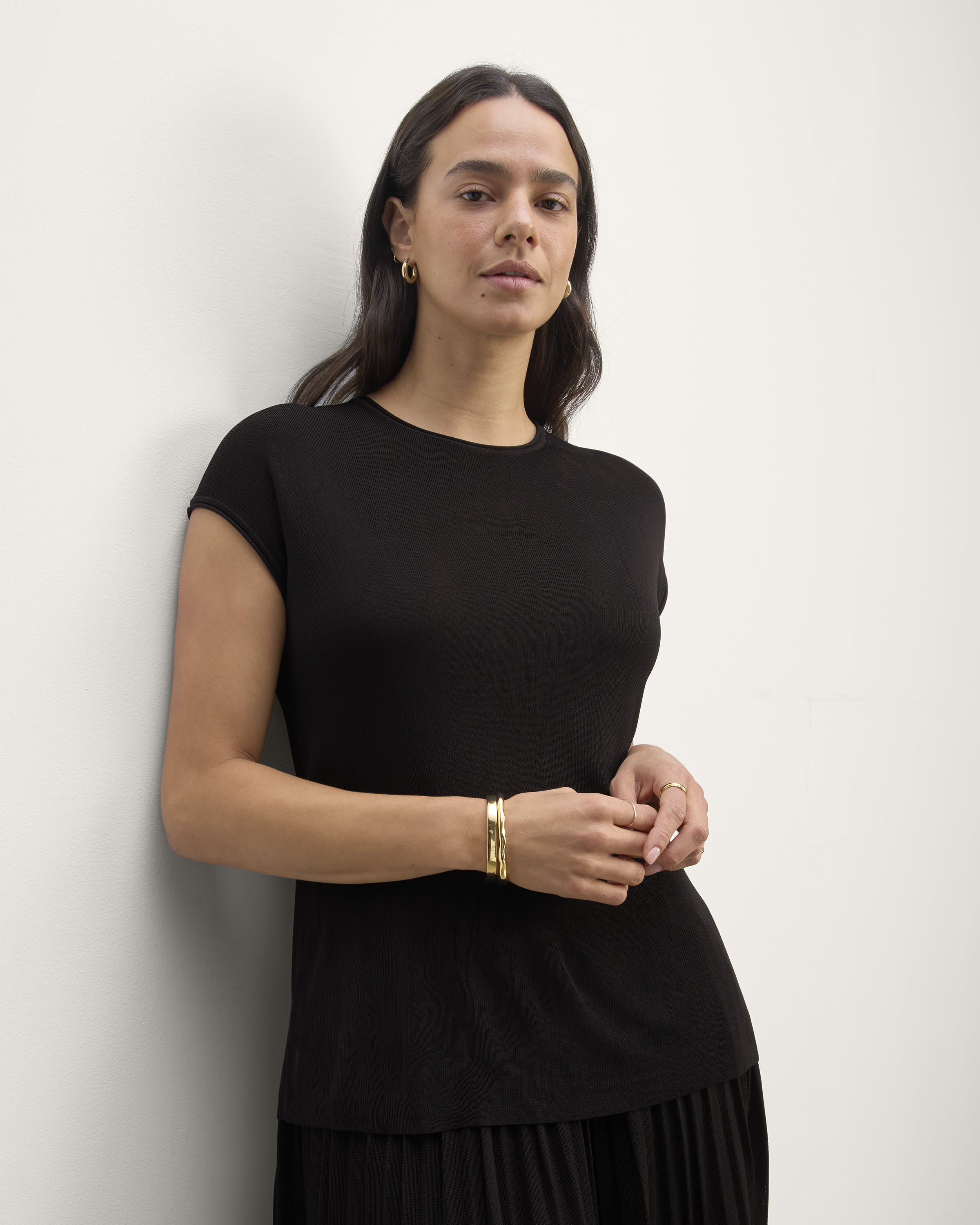 The Oversized Knit Top Black – Everlane