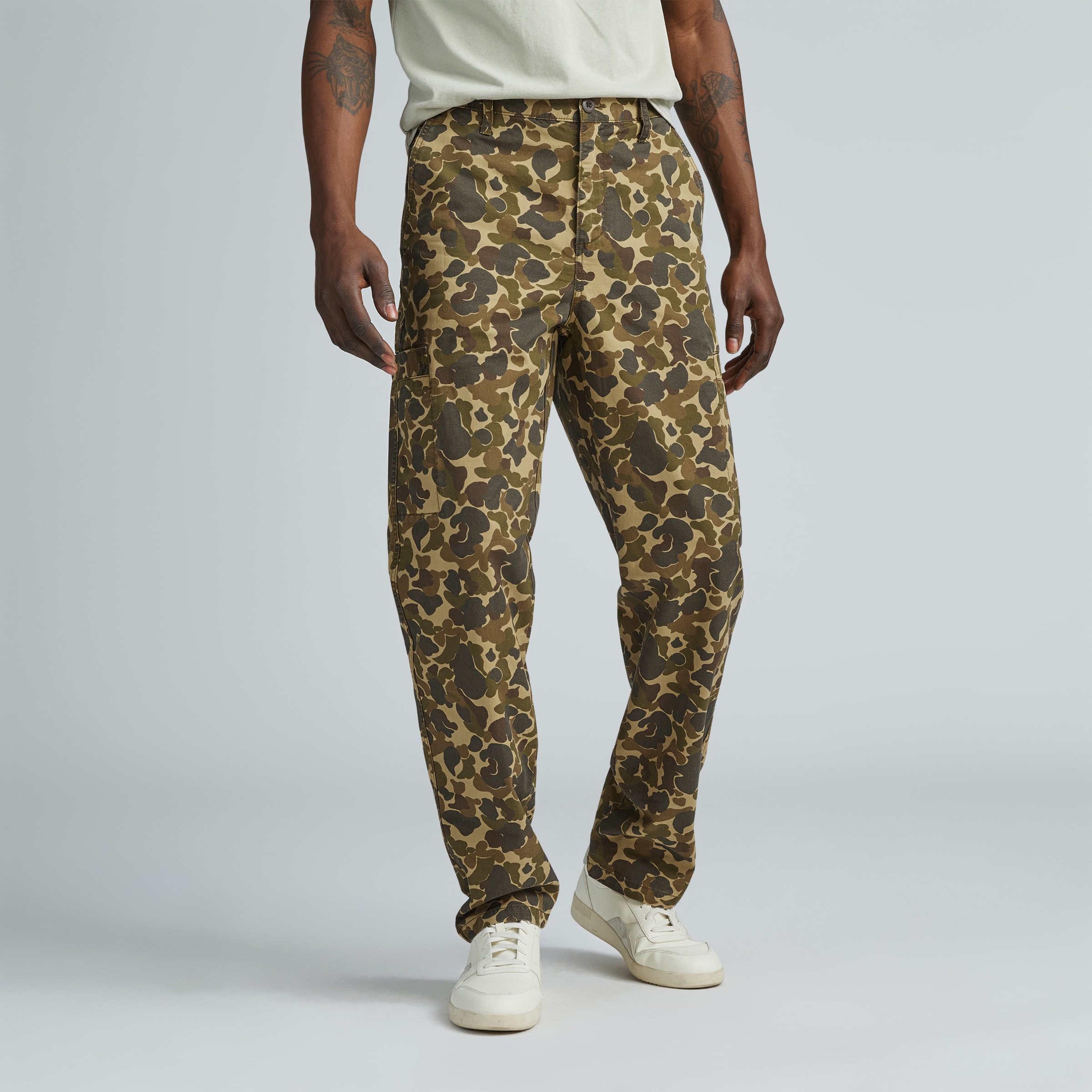 camouflage-print cargo trousers